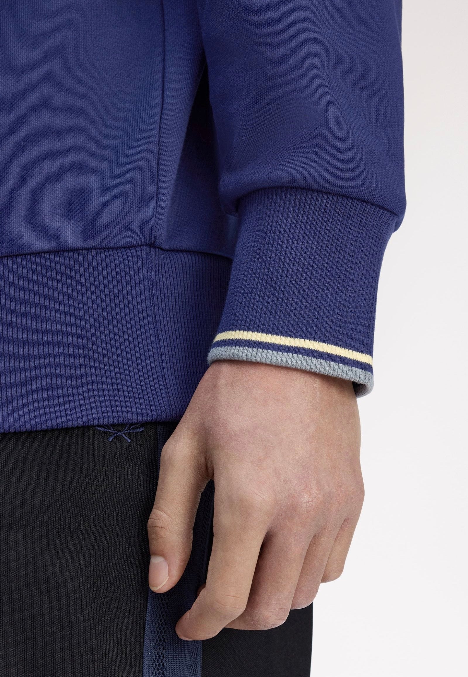Fred Perry - Half Zip French Navy/Champions Gold/Stockport Blue - Sweater | Men-Image