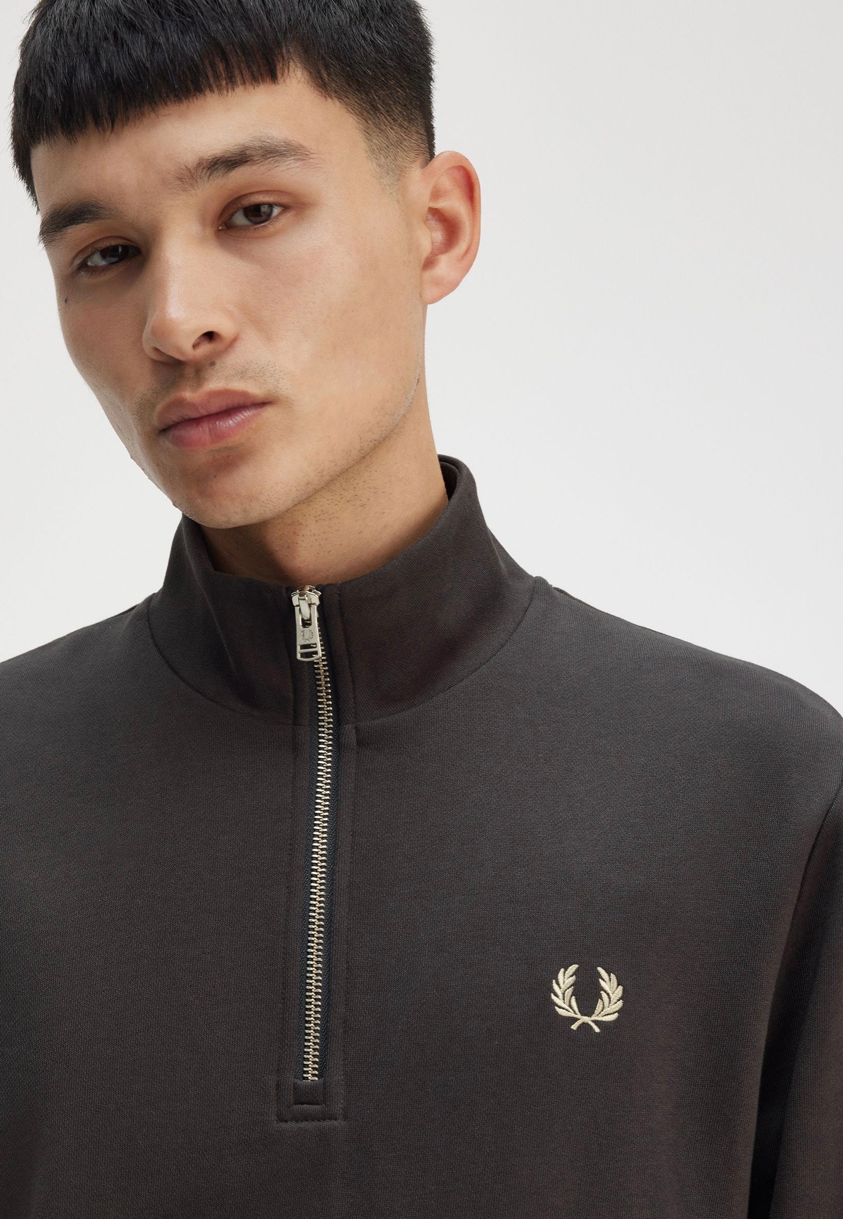 Fred Perry - Half Zip Anchor Grey/Oatmeal - Sweater | Men-Image