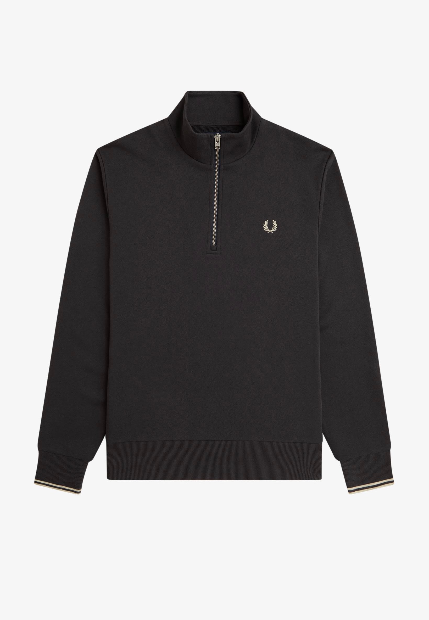Fred Perry - Half Zip Anchor Grey/Oatmeal - Sweater | Men-Image