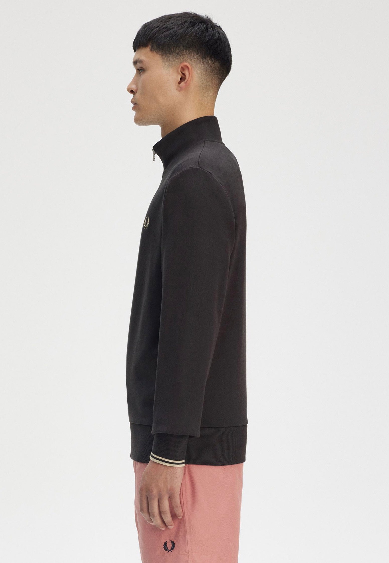 Fred Perry - Half Zip Anchor Grey/Oatmeal - Sweater | Men-Image