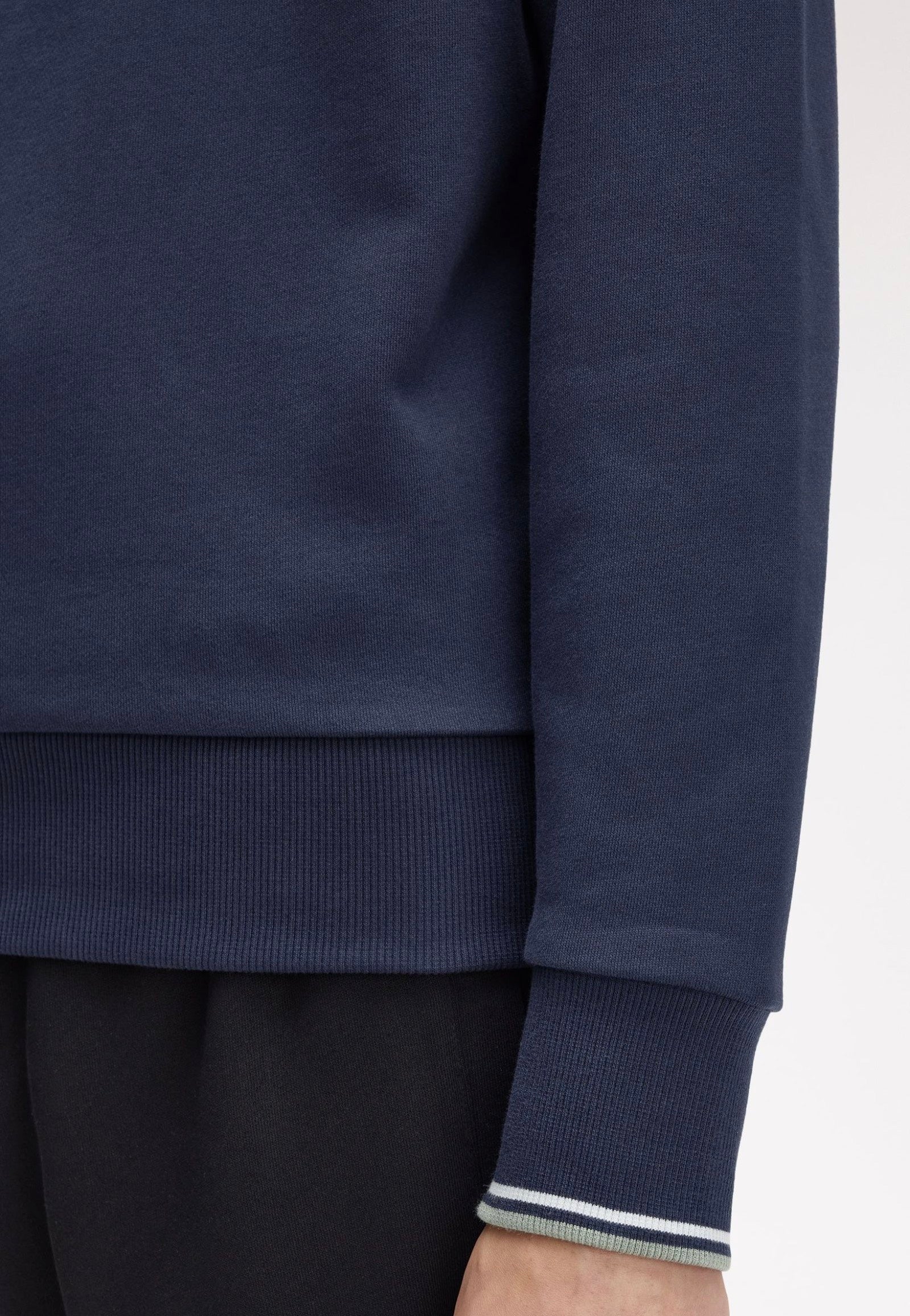 Fred Perry - Half Zip Sweatshirt Dark Airforce/Light Ice/Bayleaf - Sweater | Men-Image