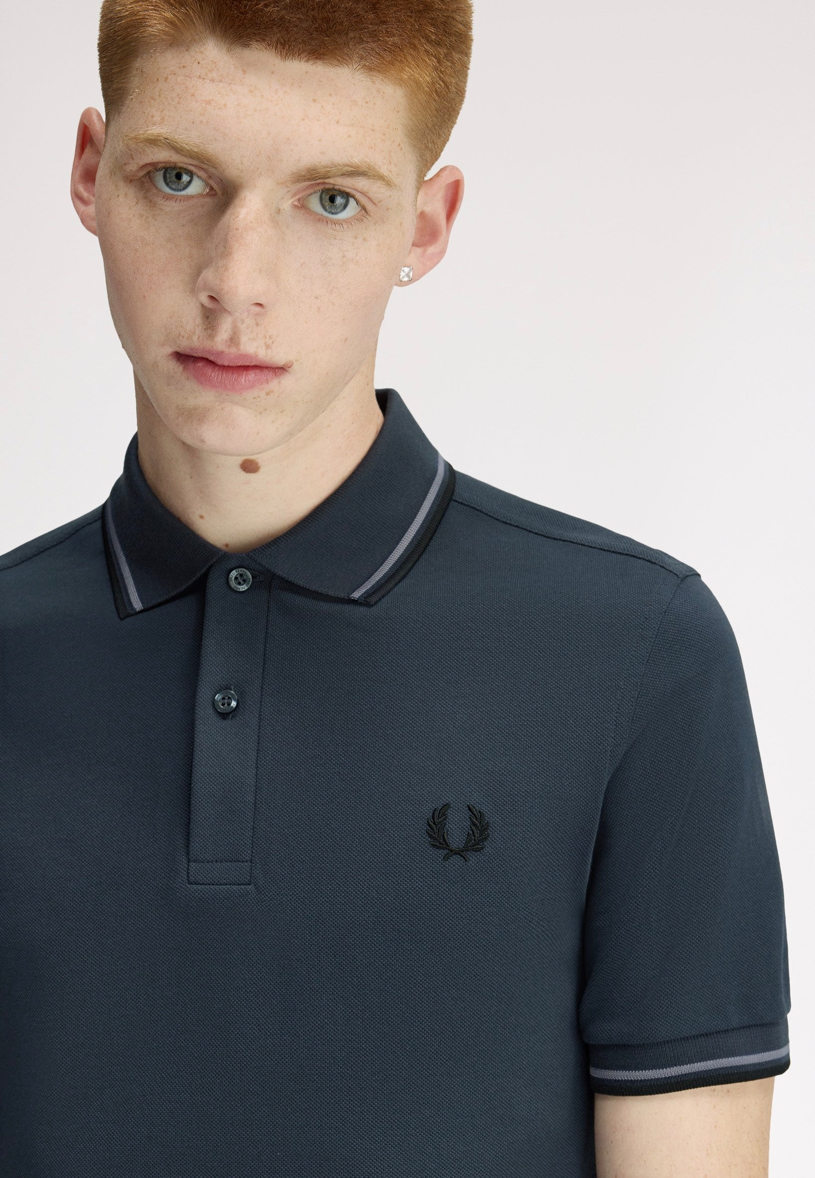 Fred Perry - Twin Tipped Dark Airforce/Stockport Blue/Black - Polo | Men-Image