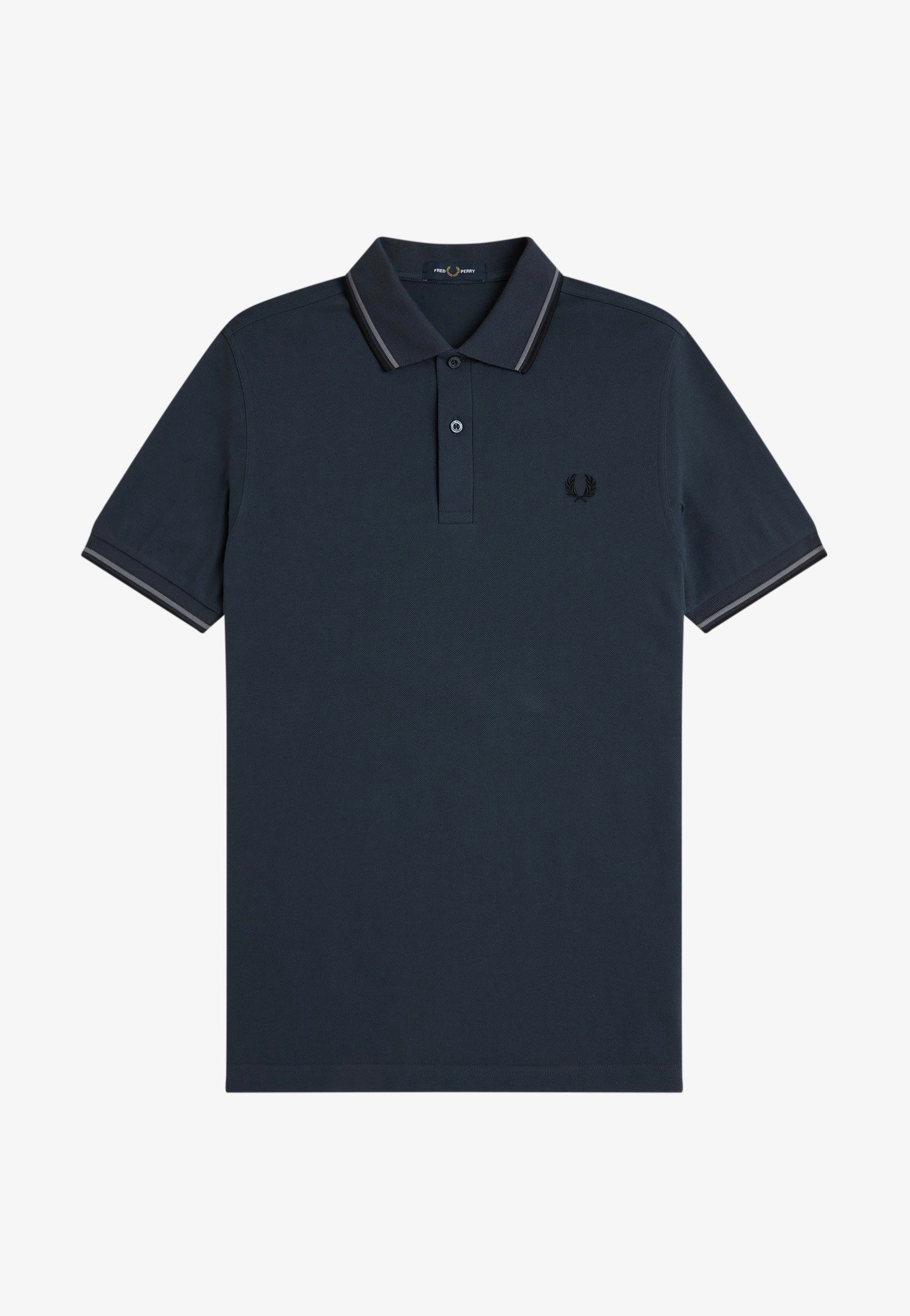 Fred Perry - Twin Tipped Dark Airforce/Stockport Blue/Black - Polo | Men-Image