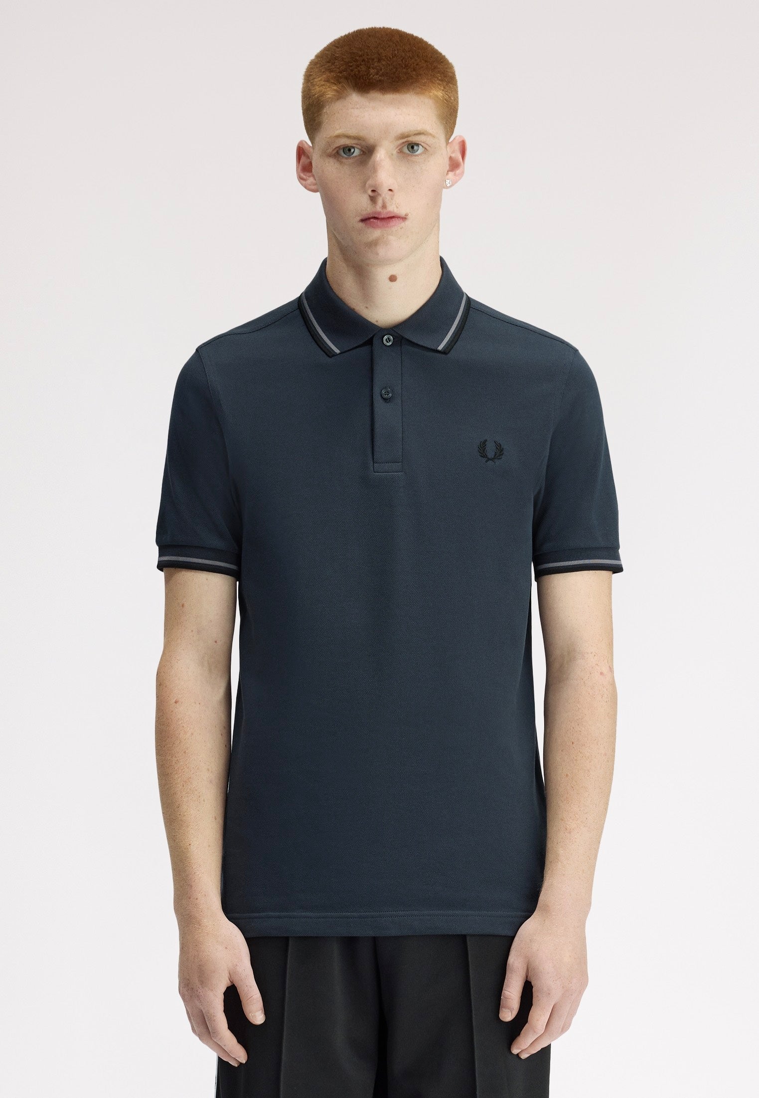 Fred Perry - Twin Tipped Dark Airforce/Stockport Blue/Black - Polo | Men-Image