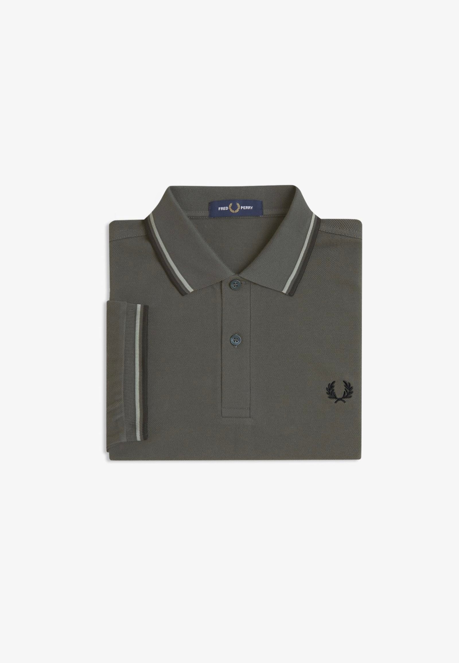 新品　Fred Perry ポロシャツ BLACK / FIELD GREEN Fred Perry Twin Tipped Field Green/Seagrass/Black - Polo | Impericon