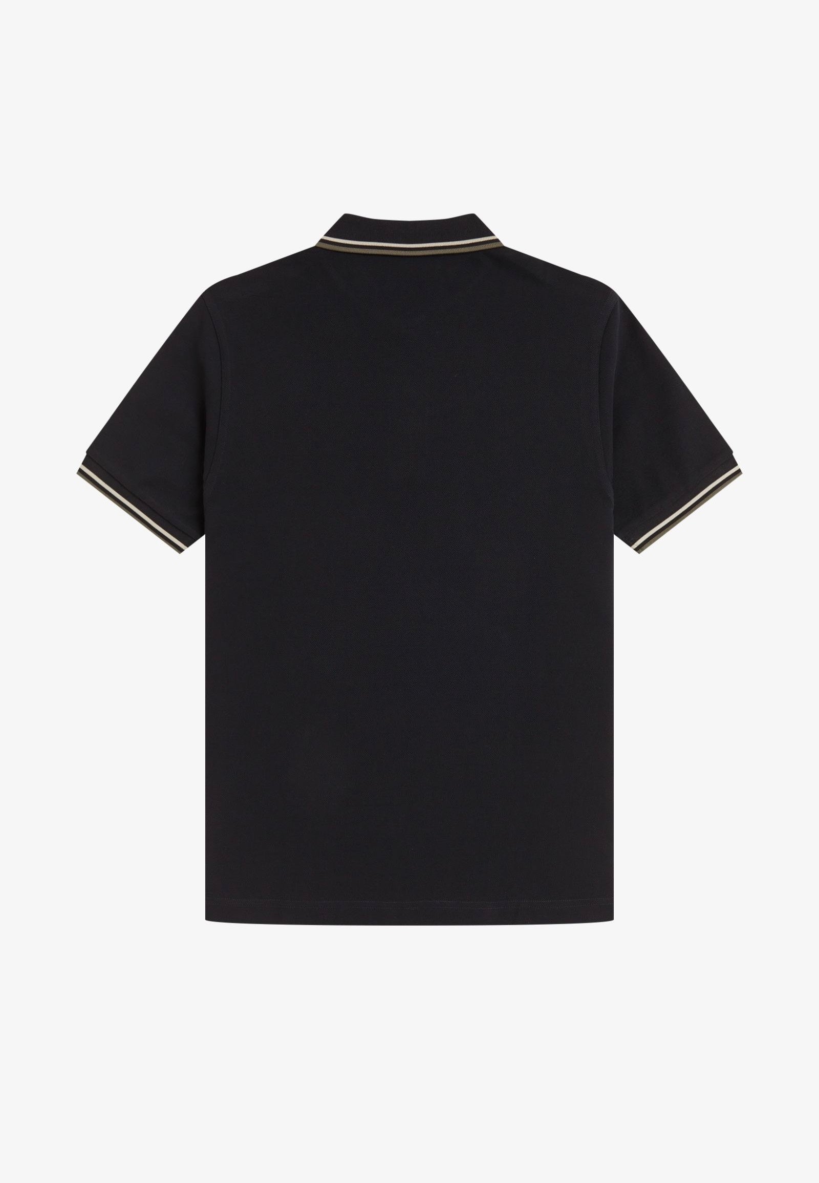 Fred Perry - Twin Tipped Black/Oatmeal/Laurel Wreath Green - Polo | Men-Image
