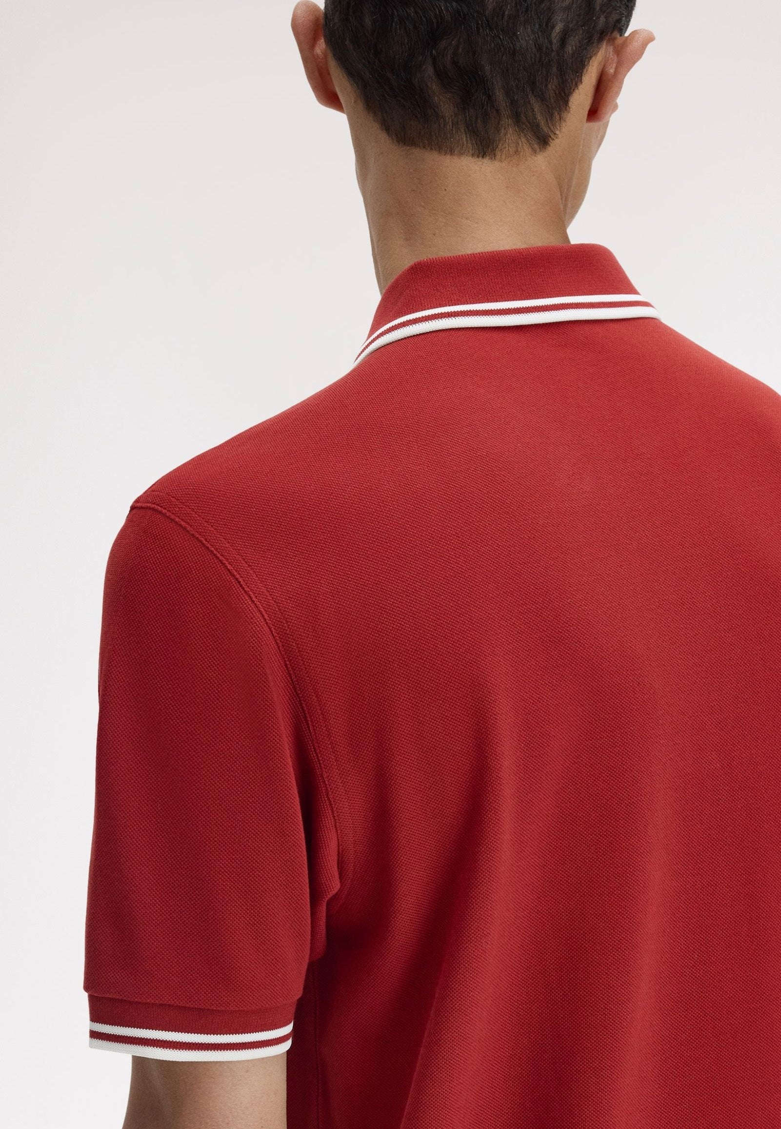 Fred Perry - Twin Tipped Burnt Red/Snow White/Snow White - Polo | Men-Image