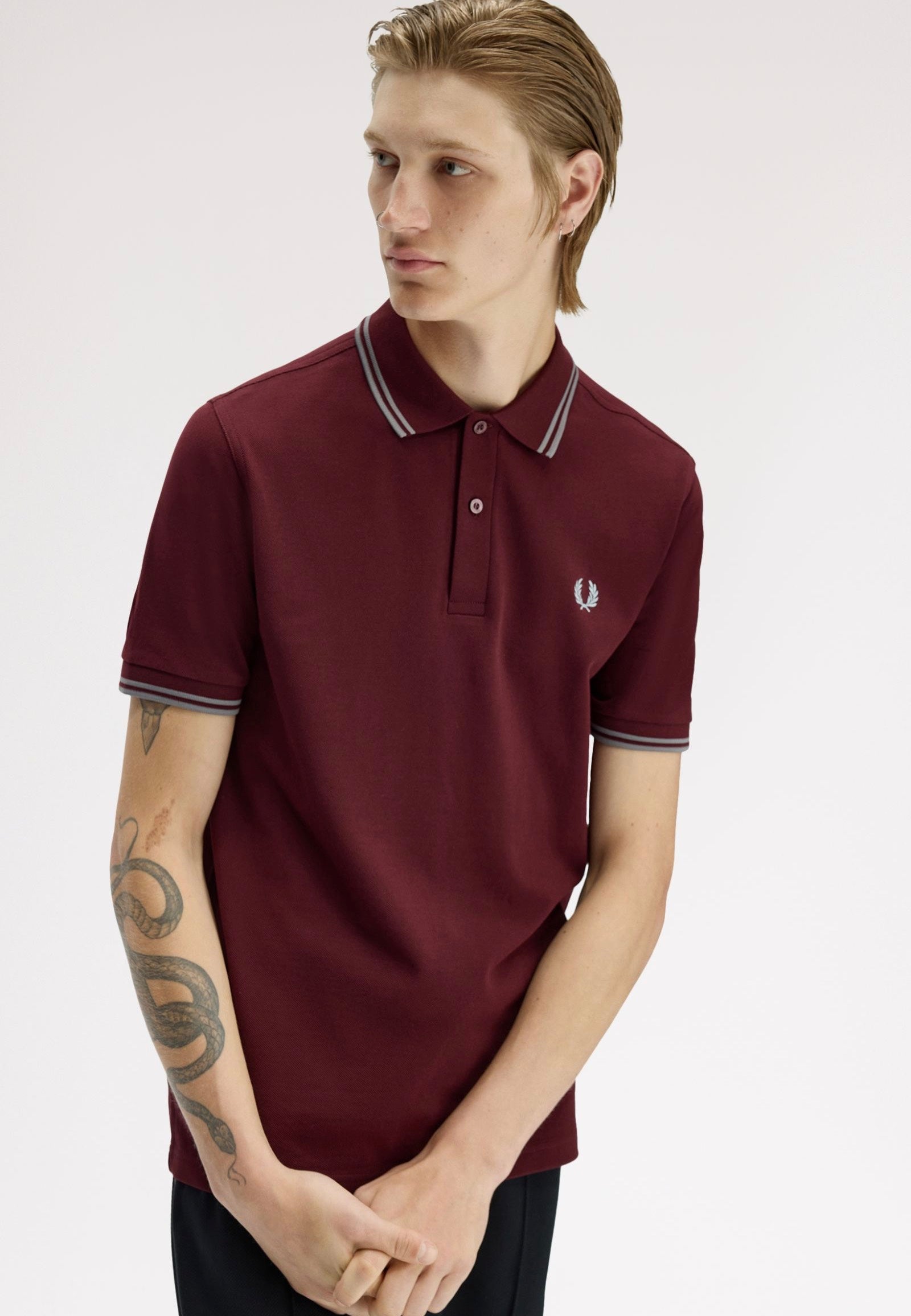 Fred Perry - Twin Tipped OxBlood/Stortport Blue/Stockport Blue - Polo | Men-Image
