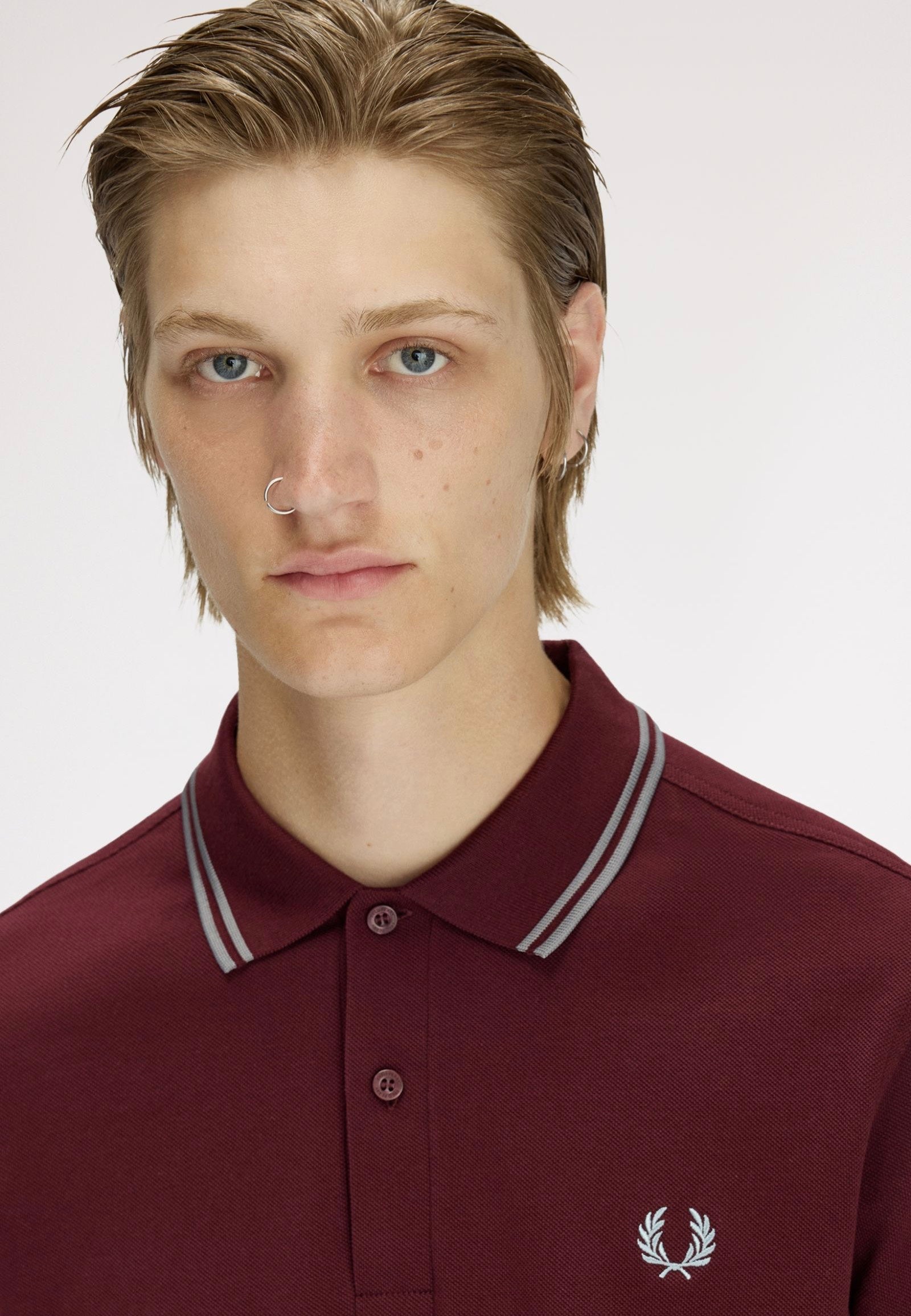Fred Perry - Twin Tipped OxBlood/Stortport Blue/Stockport Blue - Polo | Men-Image