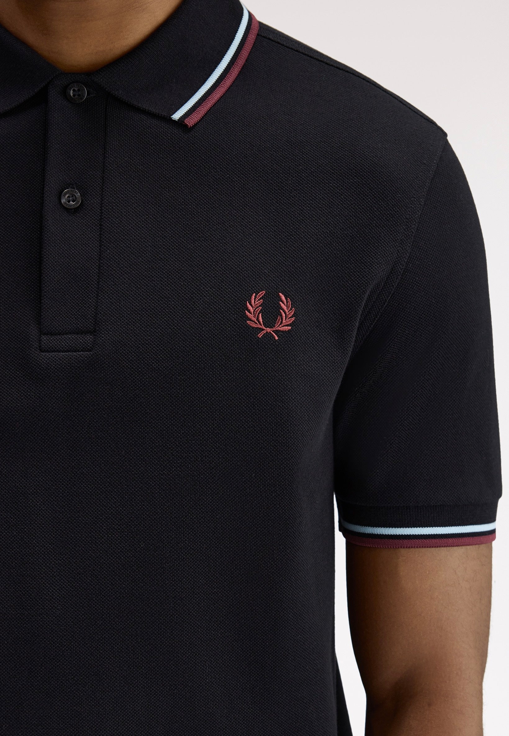 Fred Perry - Twin Tipped Black/Ball Boy Blue/Oxblood - Polo | Men-Image