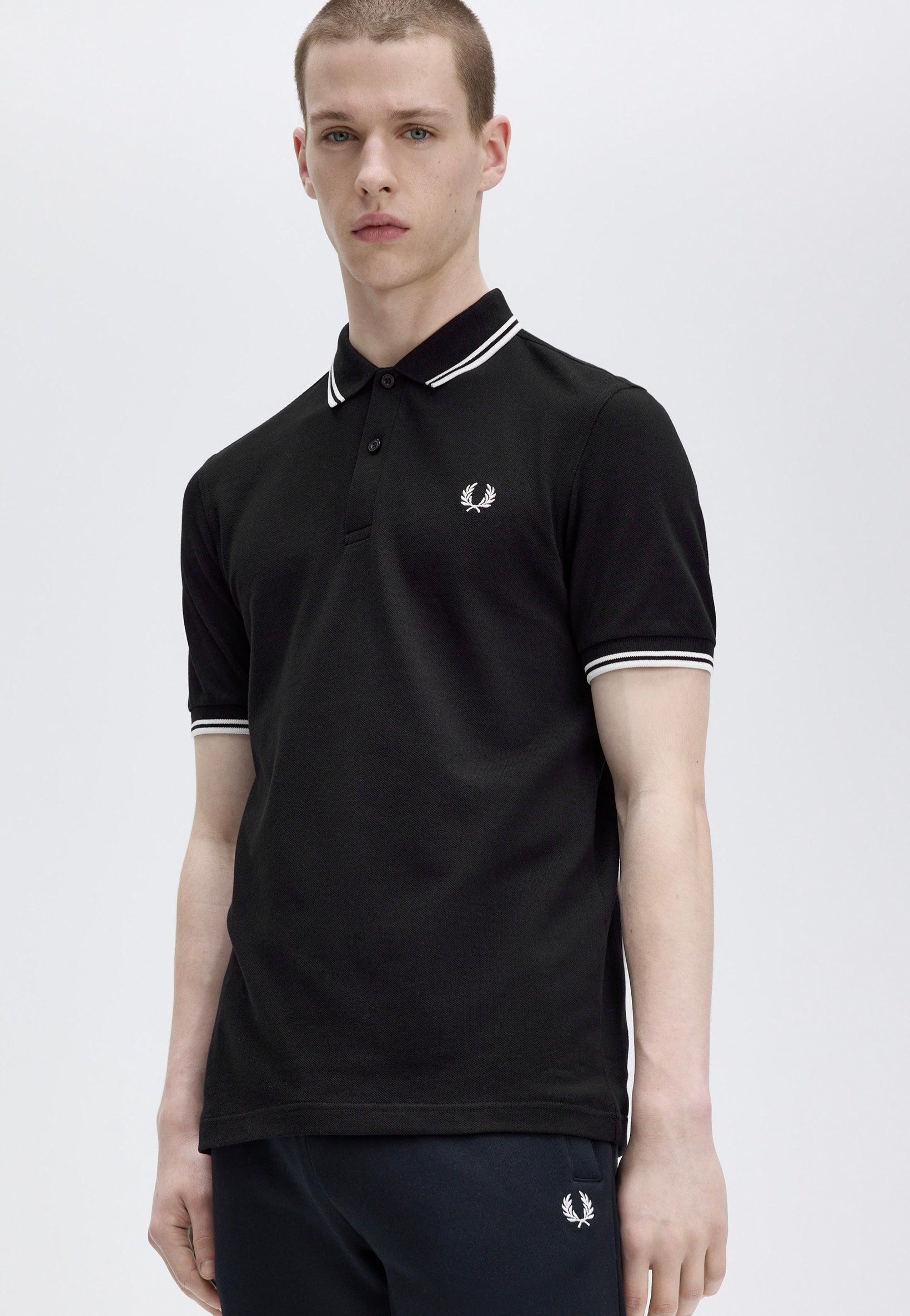 Fred Perry - Twin Tipped Fred Perry Black - Polo | Men-Image