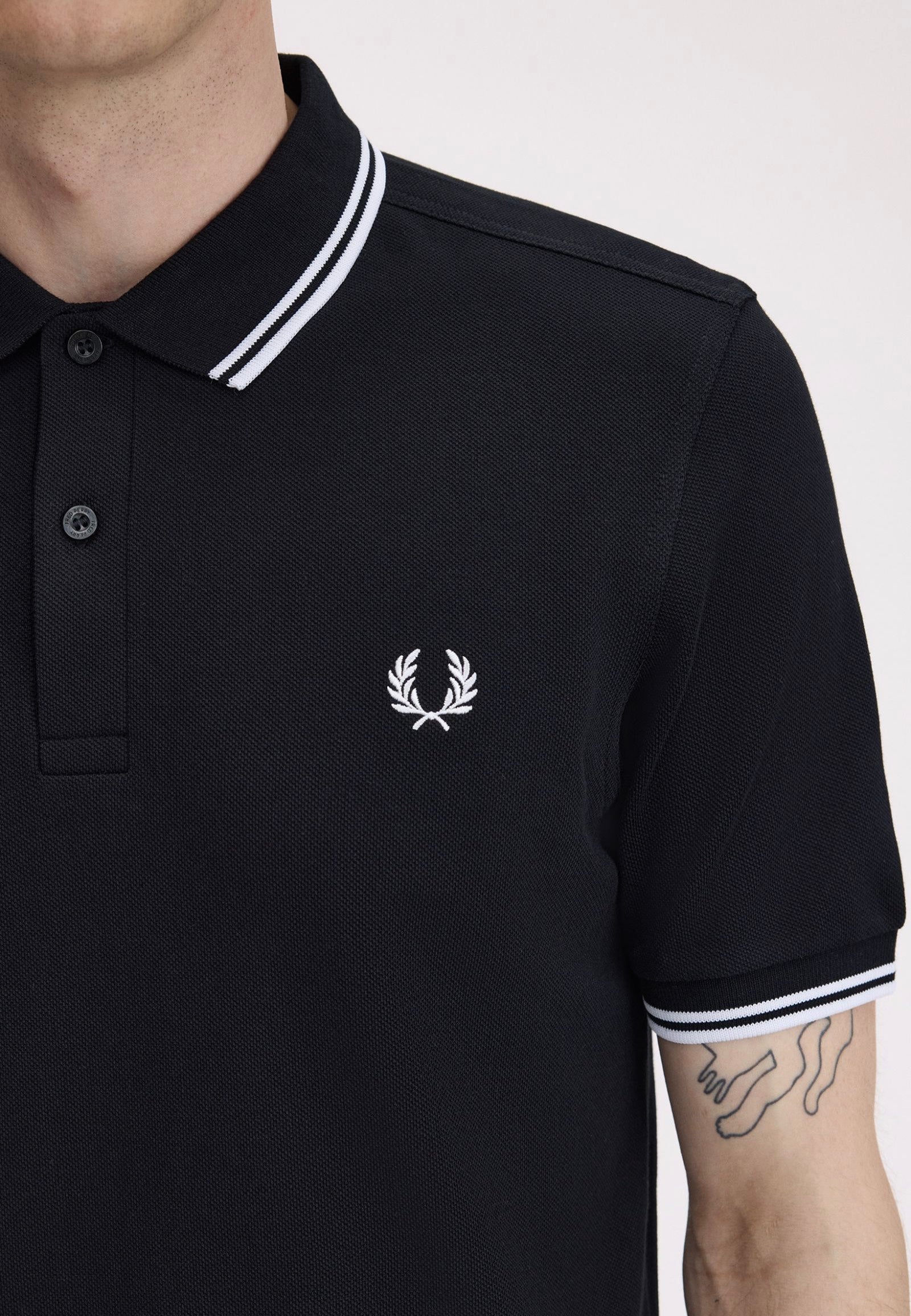 Fred Perry - Twin Tipped Fred Perry Black - Polo | Men-Image