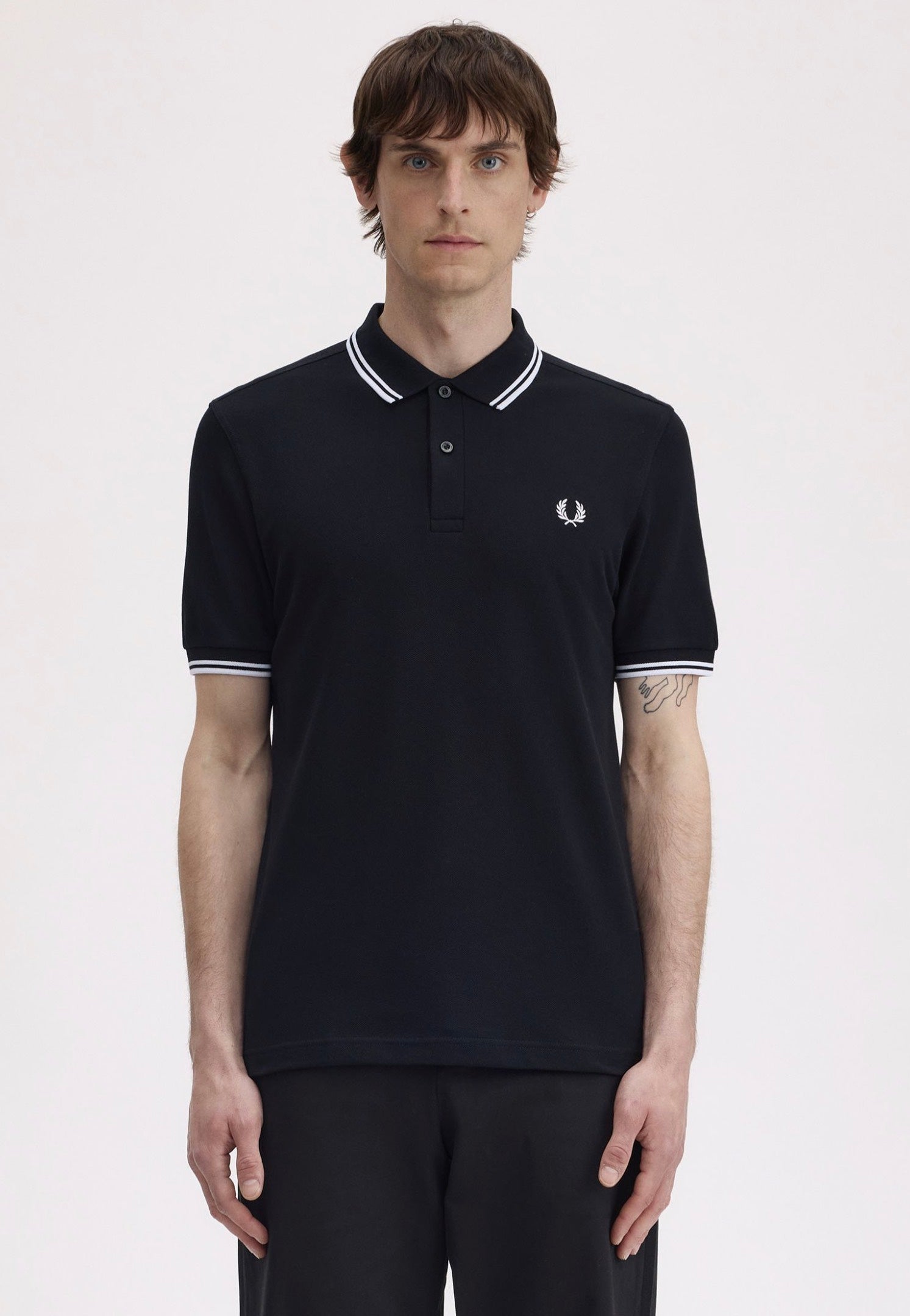 Fred Perry - Twin Tipped Fred Perry Black - Polo | Men-Image