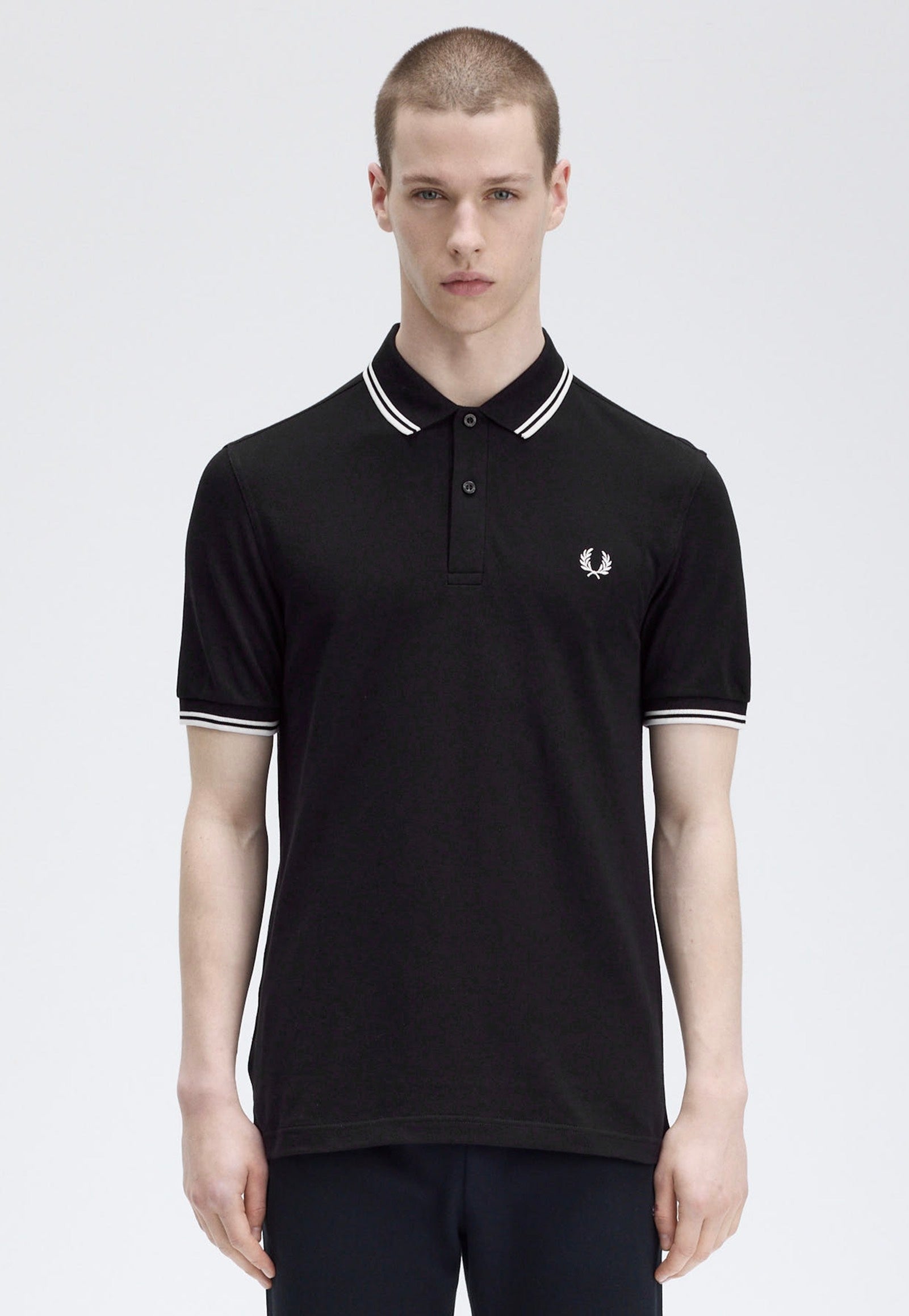 Fred Perry - Twin Tipped Fred Perry Black - Polo | Men-Image