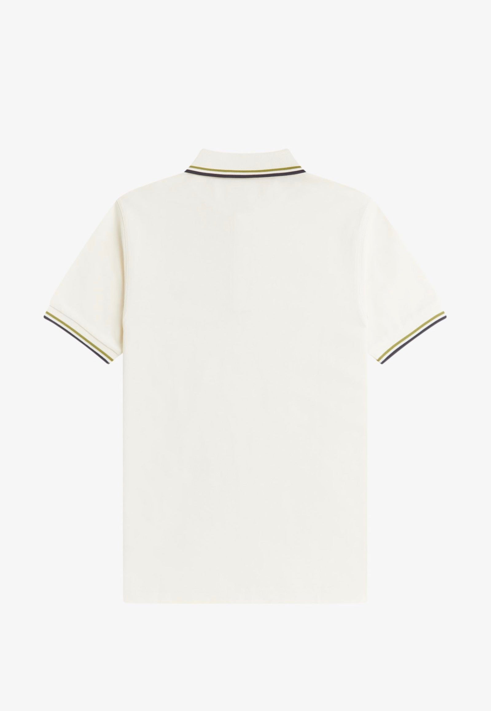 Fred Perry - Twin Tipped Ecru/Tennis Ball Yellow/Anchor Grey - Polo | Men-Image