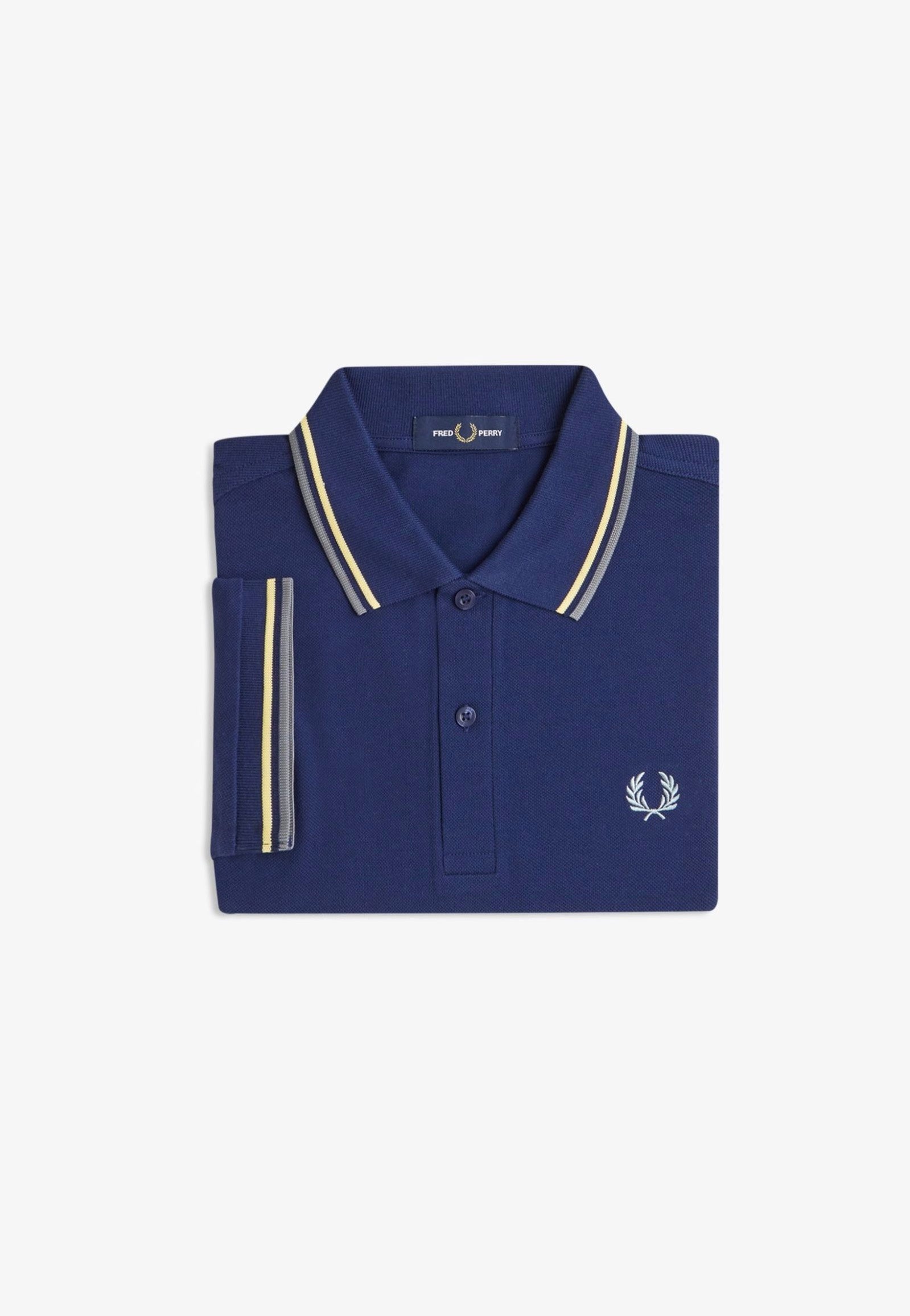 Fred Perry - Twin Tipped French Navy/Champions Gold/Stockport Blue - Polo | Men-Image