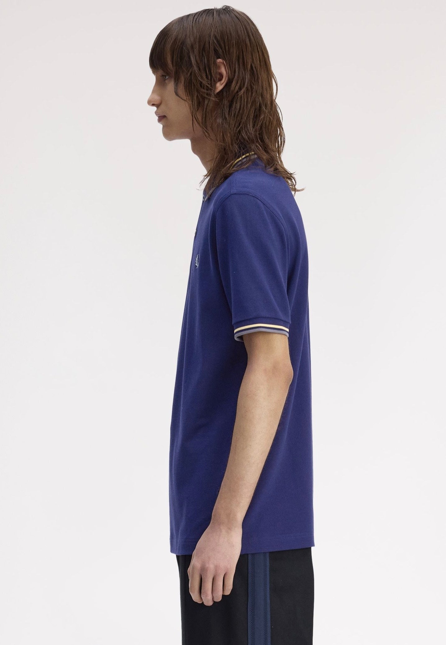 Fred Perry - Twin Tipped French Navy/Champions Gold/Stockport Blue - Polo | Men-Image