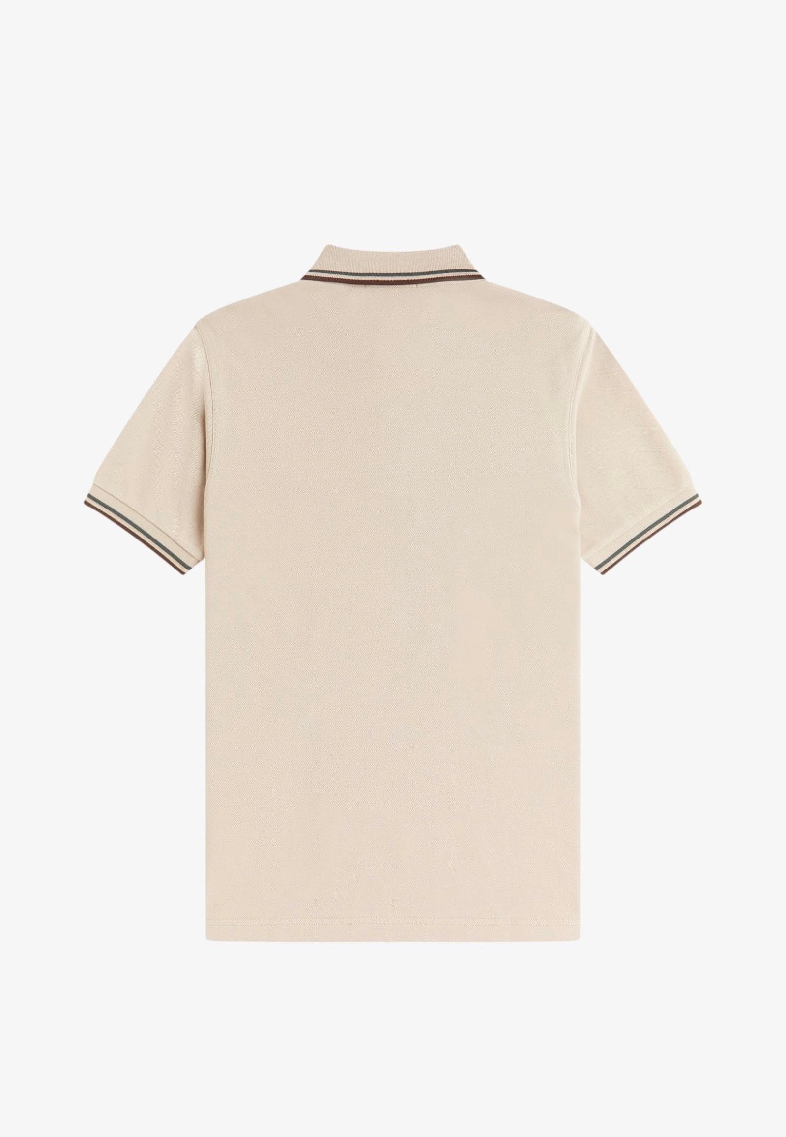 Fred Perry - Twin Tipped Warm Oat/Court Green/Burnt Tobacco - Polo | Men-Image