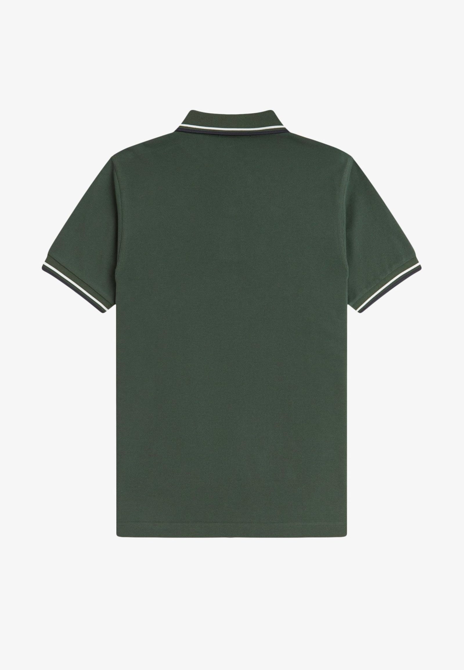 Fred Perry - Twin Tipped Court Green/Snow White/Nvy - Polo | Men-Image