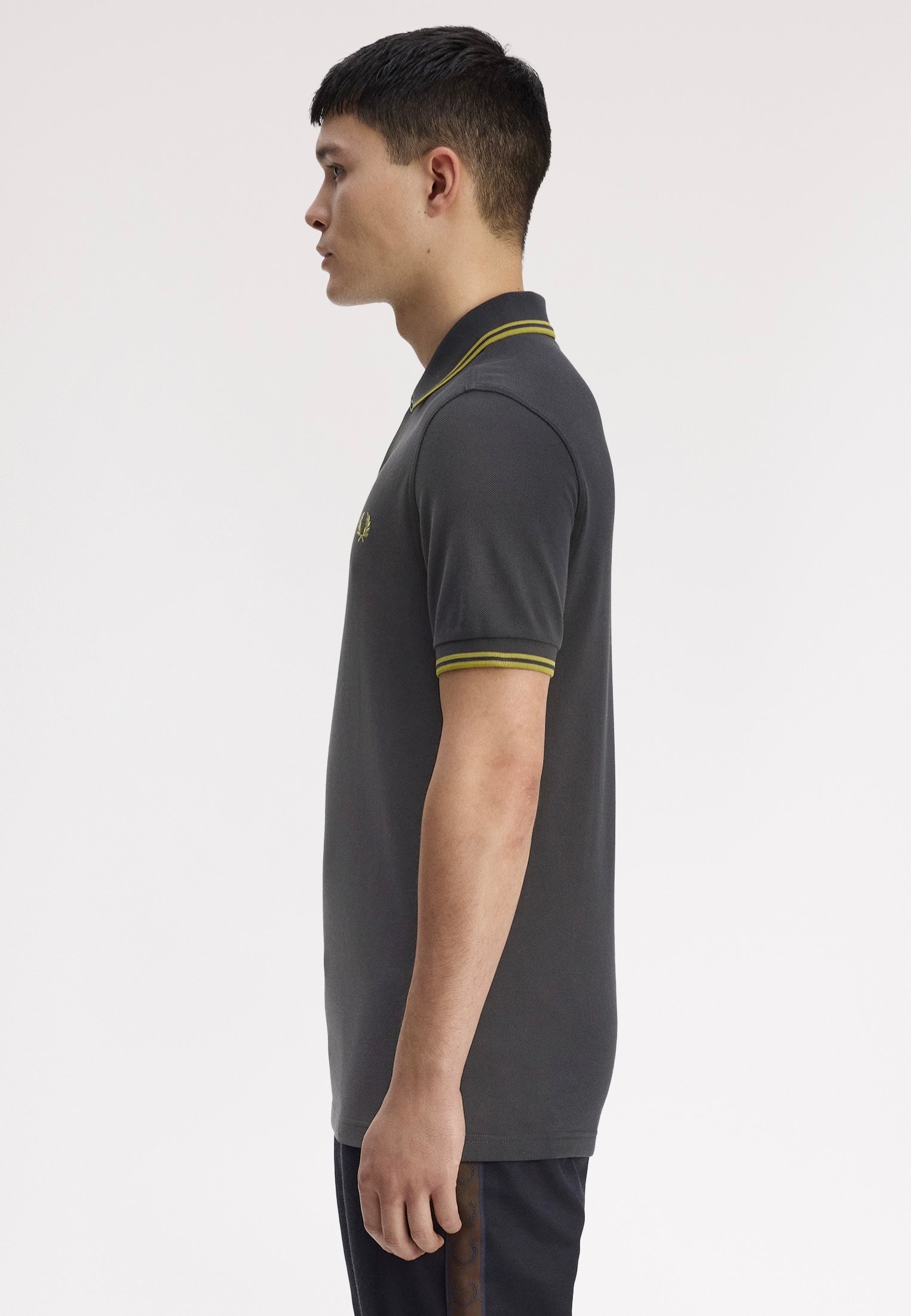 Fred Perry - Twin Tipped Anchor Grey/Tennis Ball Yellow/Tennis Ball Yellow - Polo | Men-Image