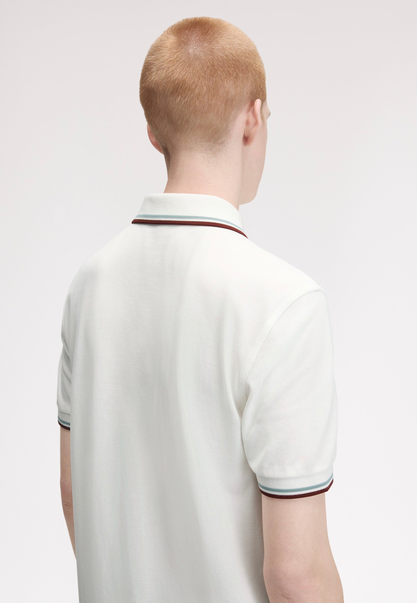 Fred Perry - Twin Tipped Snow White/Silver Blue/Brandy - Polo | Men-Image