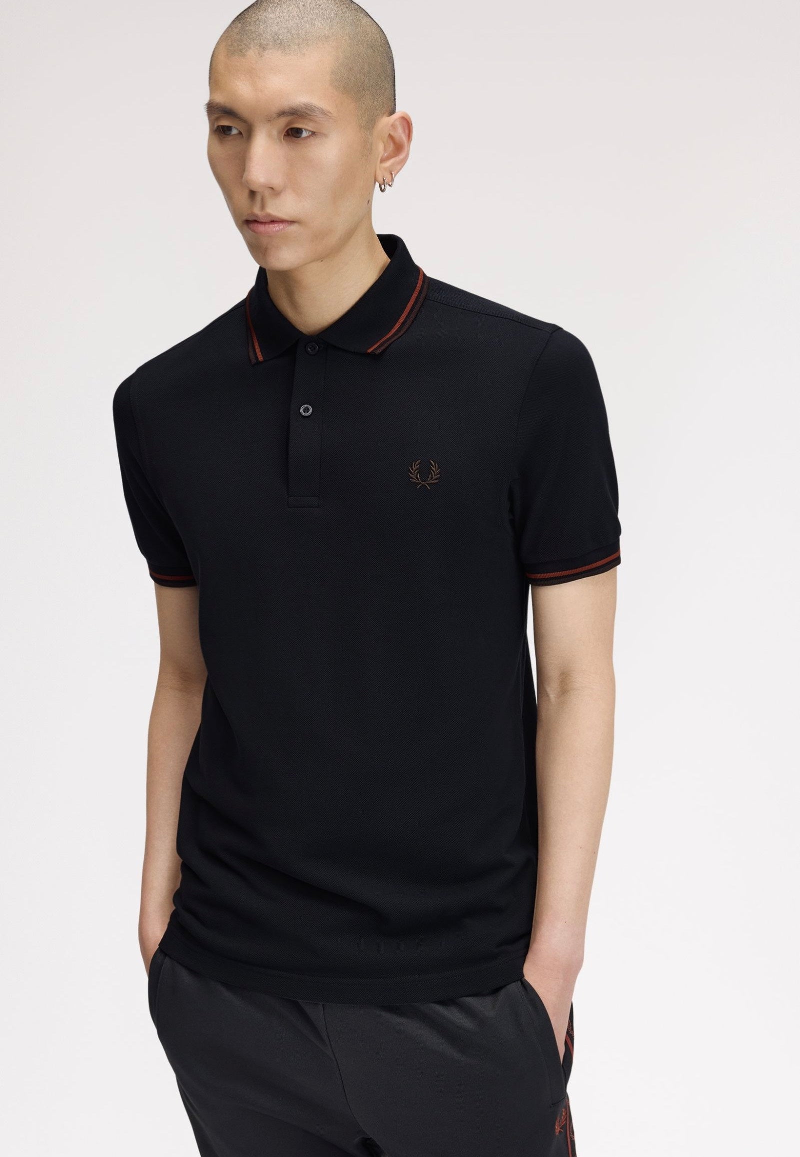 Fred Perry - Twin Tipped Navy/Brandy/Rich Brown - Polo | Men-Image