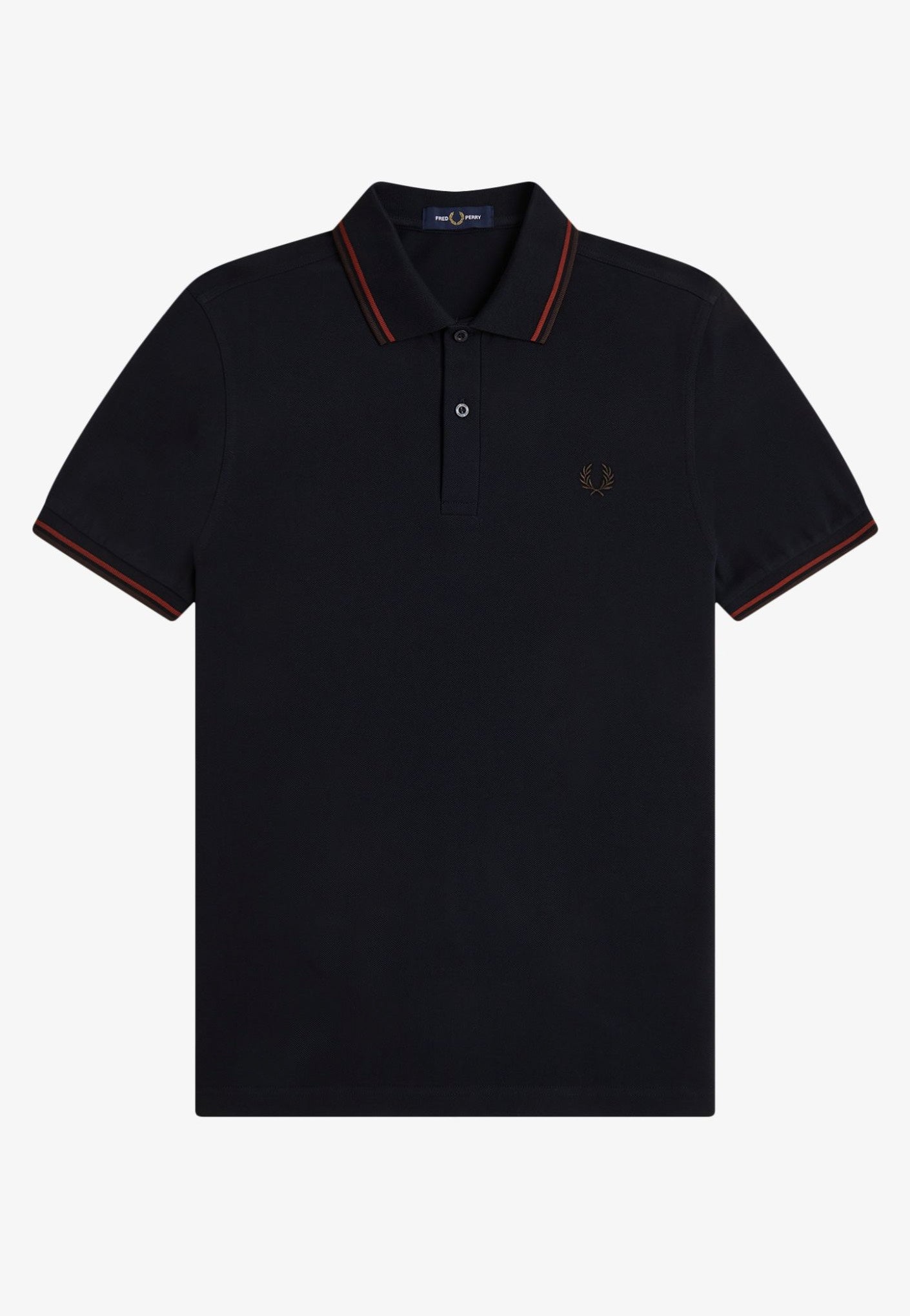 Fred Perry - Twin Tipped Navy/Brandy/Rich Brown - Polo | Men-Image