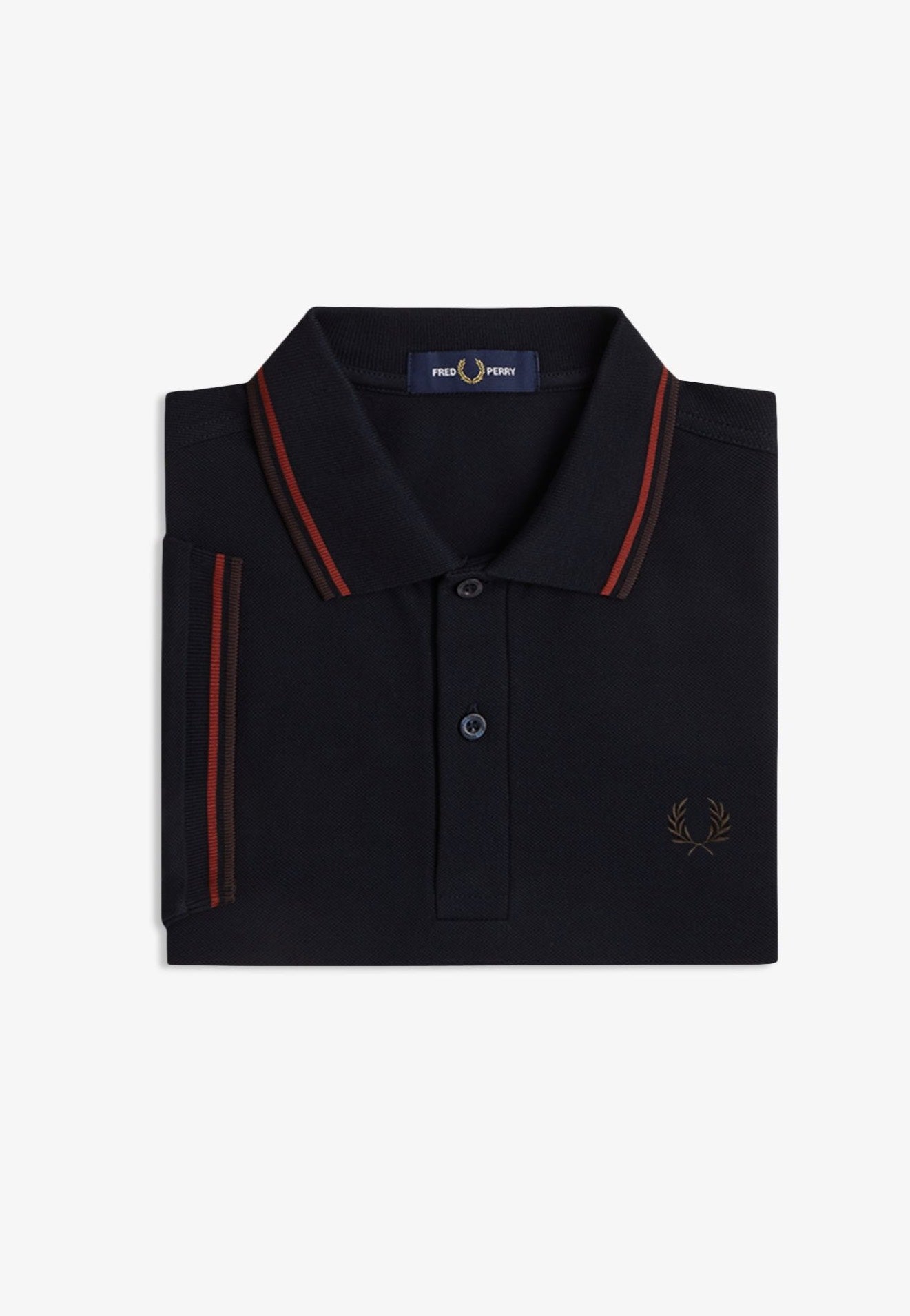 Fred Perry - Twin Tipped Navy/Brandy/Rich Brown - Polo | Men-Image