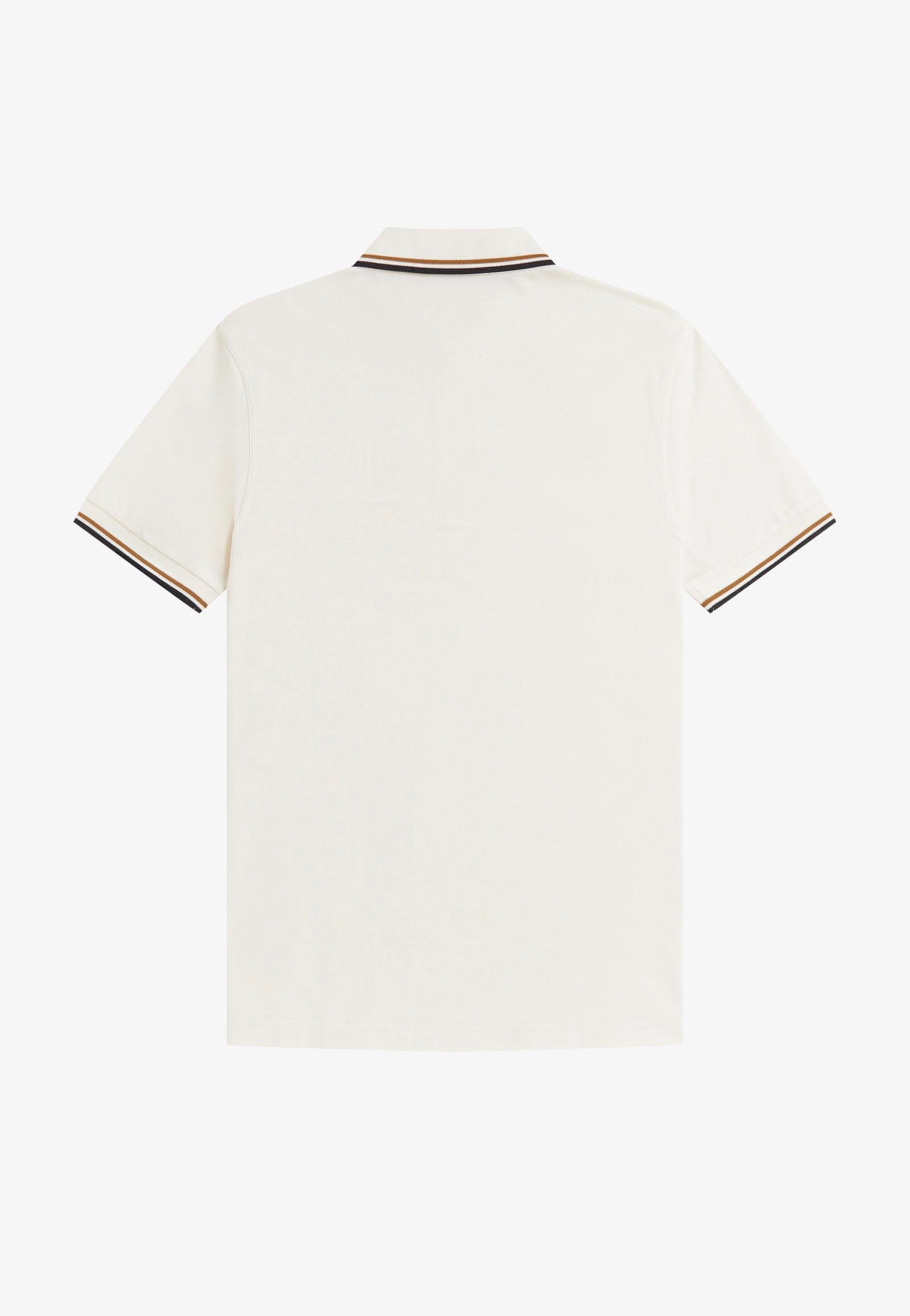 Fred Perry - Twin Tipped Ecru/Dark Caramel/Black - Polo | Men-Image