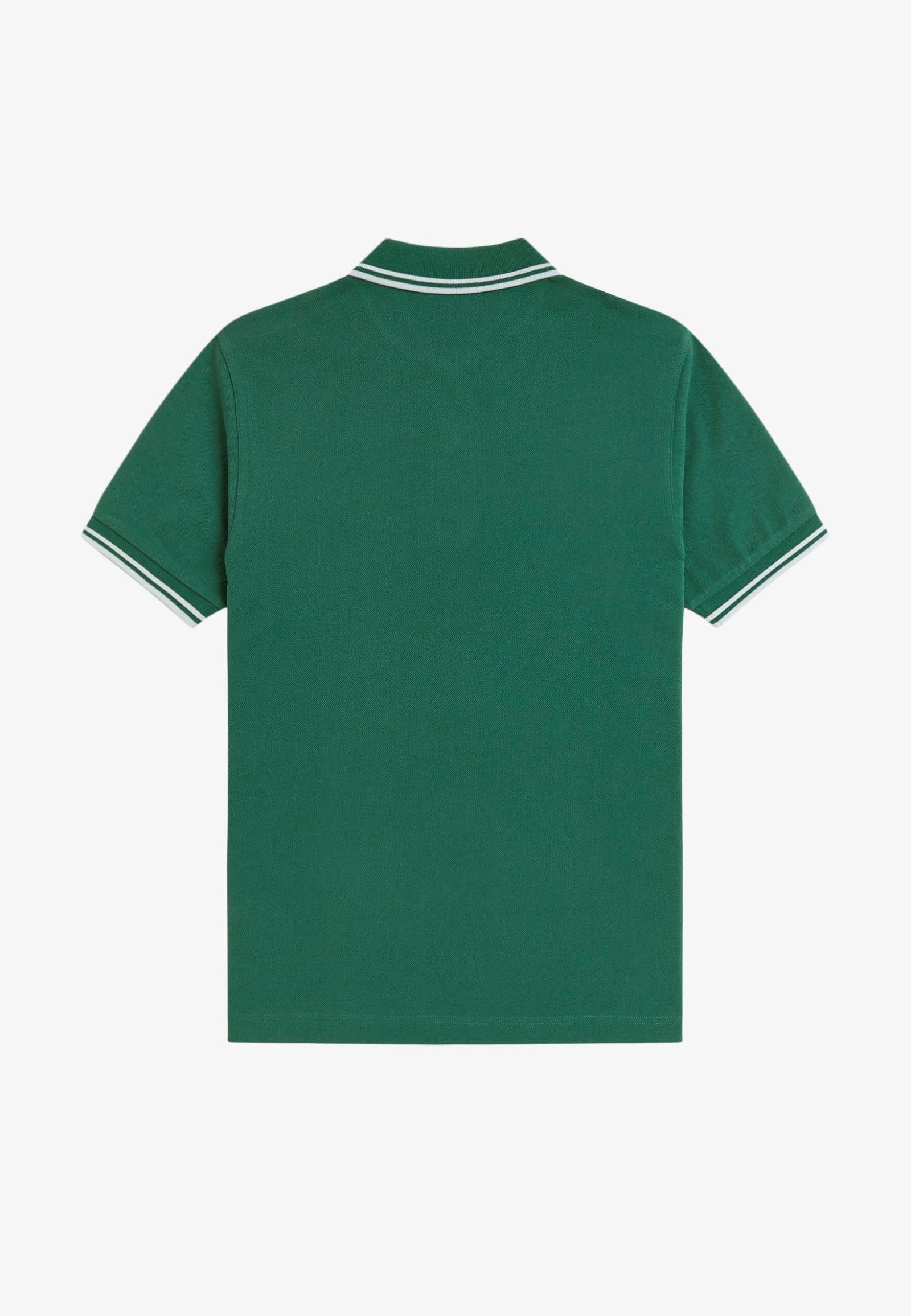 Fred Perry - Twin Tipped Sport Green/Light Ice/Light Ice - Polo | Men-Image