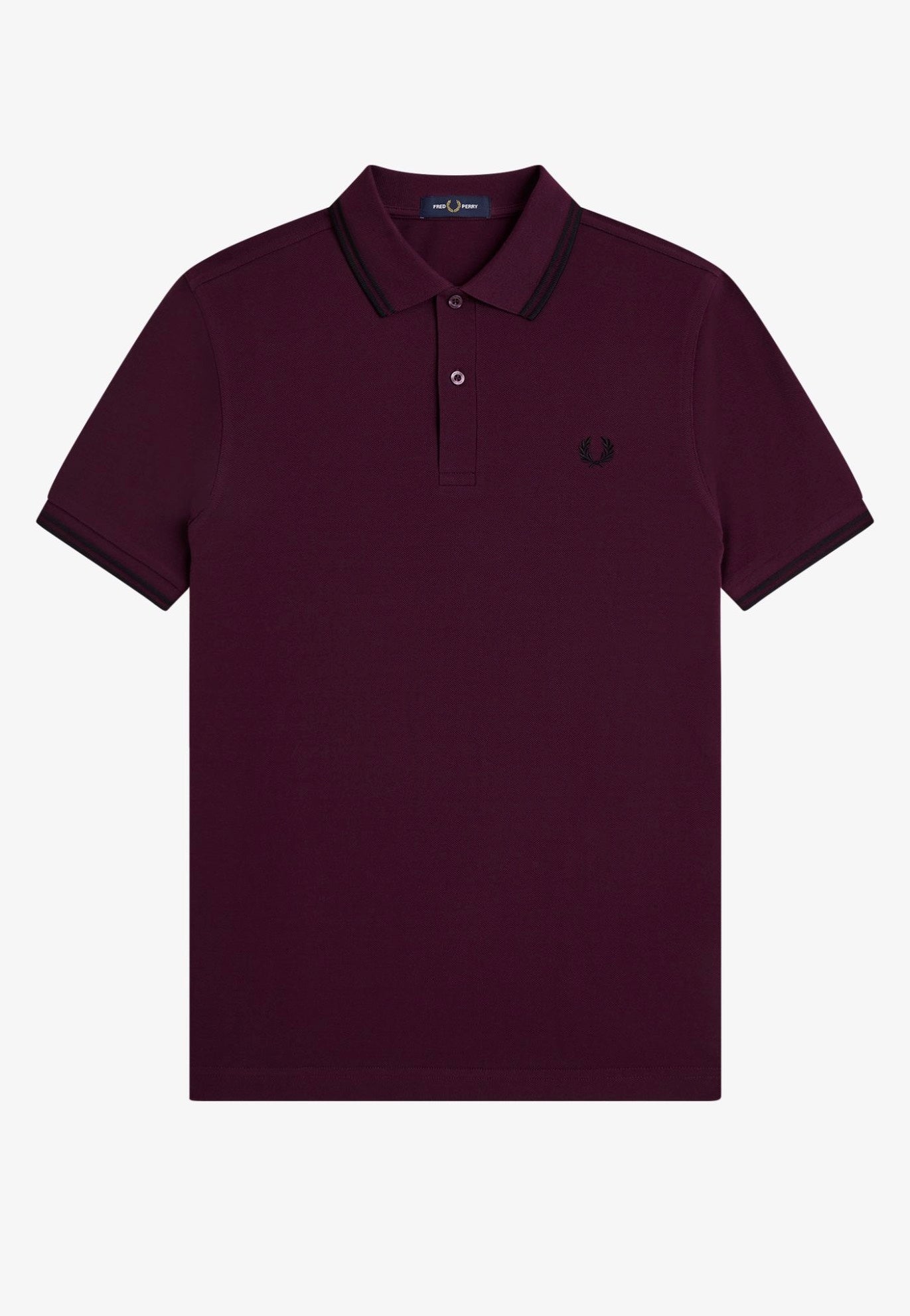 Fred Perry - Twin Tipped Plum/Black/Black - Polo | Men-Image