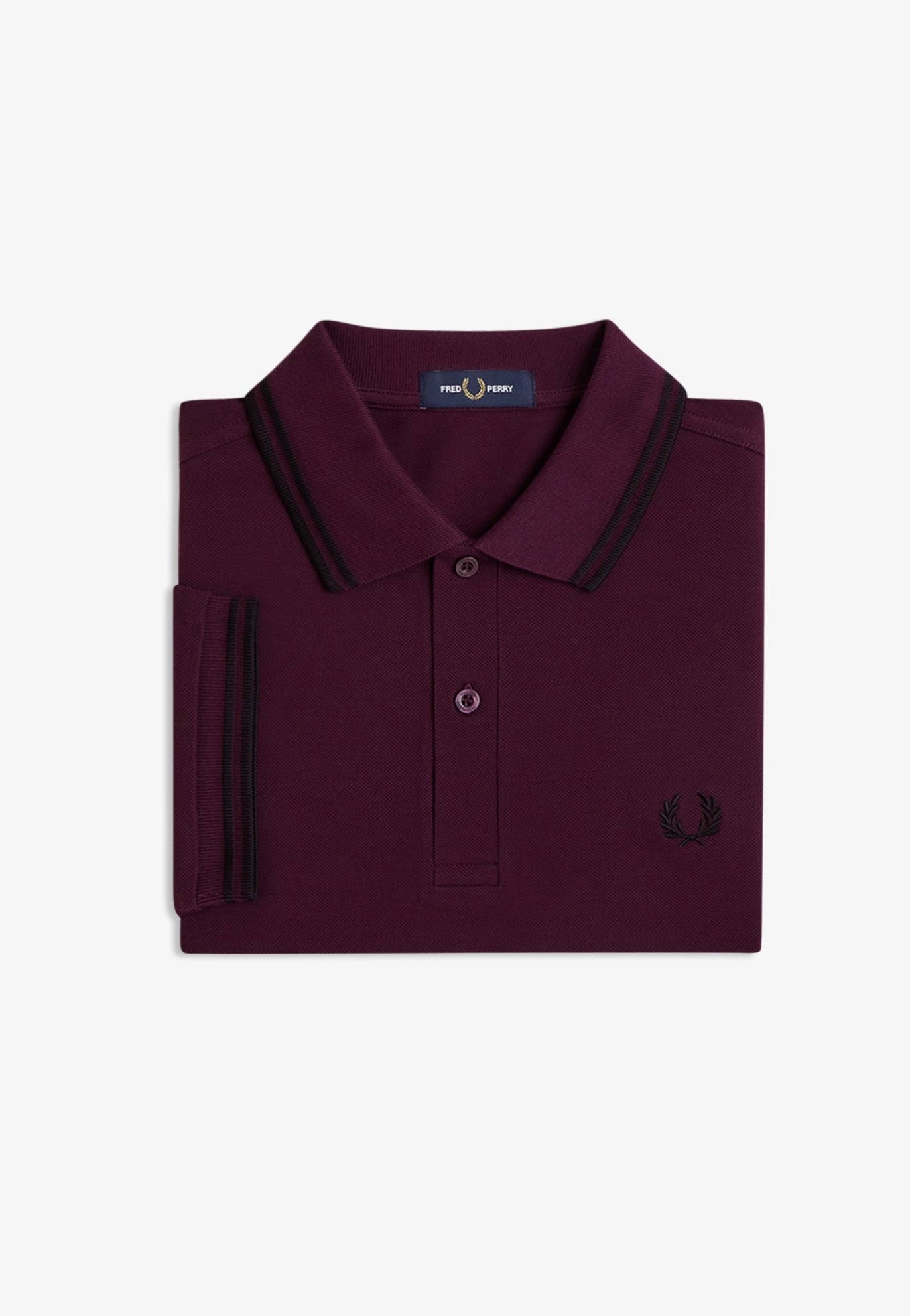 Fred Perry - Twin Tipped Plum/Black/Black - Polo | Men-Image
