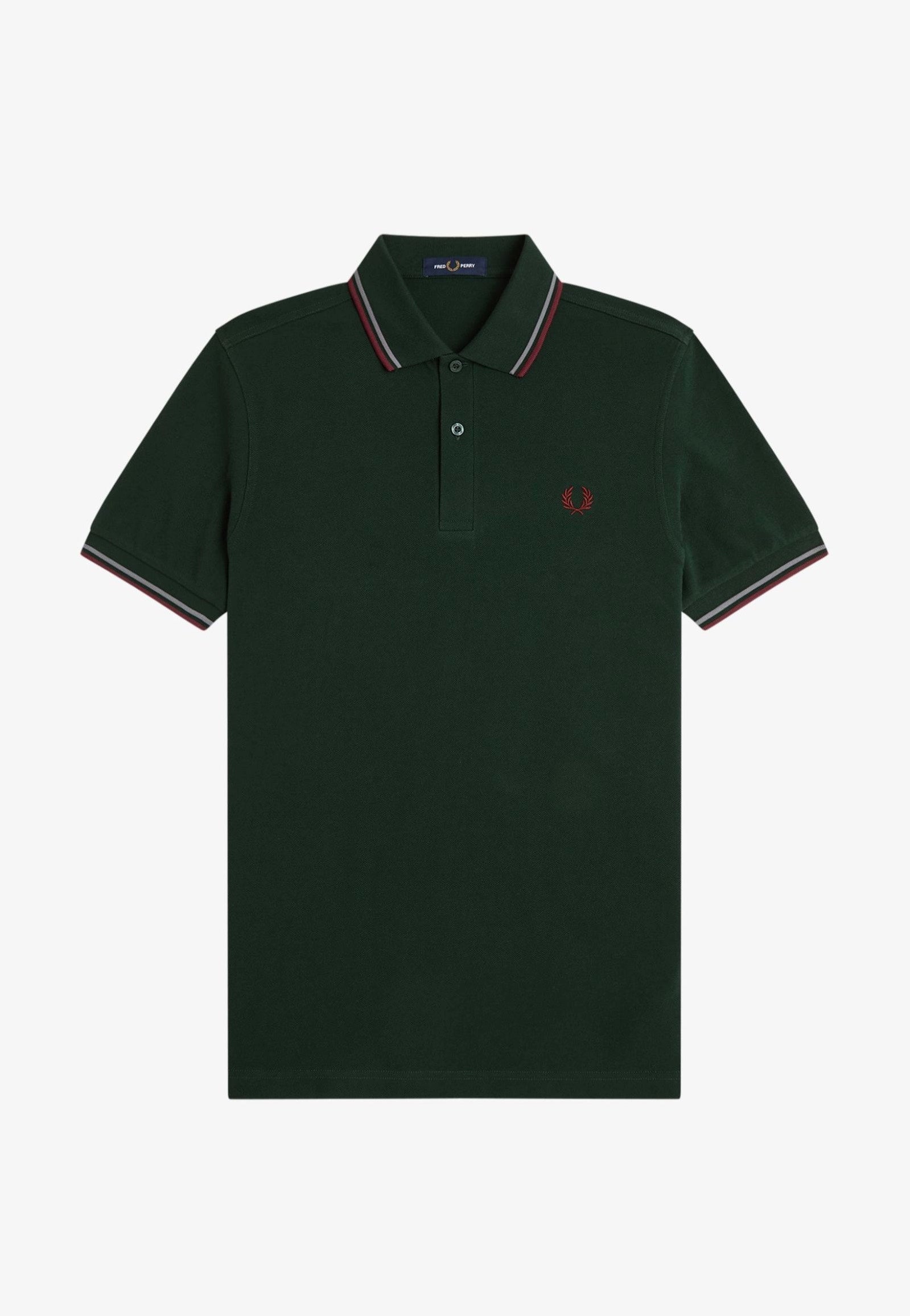 Fred Perry - Twin Tipped Grassroots/Stockport Blue/Oxblood - Polo | Men-Image