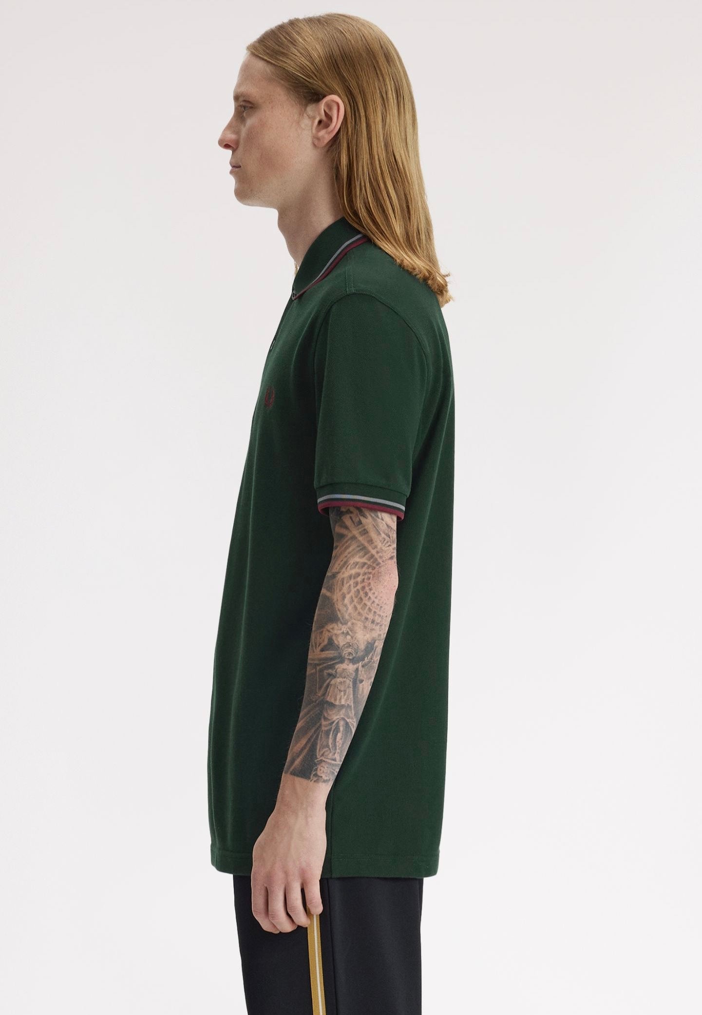 Fred Perry - Twin Tipped Grassroots/Stockport Blue/Oxblood - Polo | Men-Image