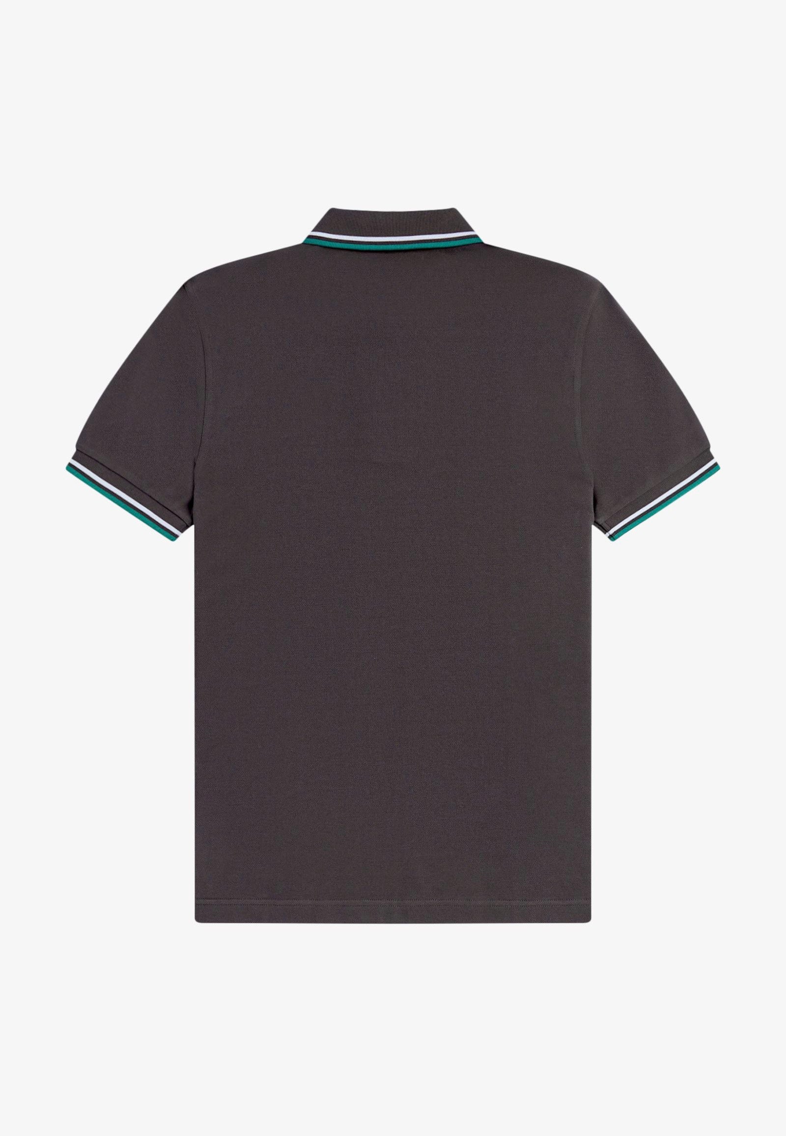 Fred Perry - Twin Tipped Anchor Grey/Light Ice/Sport Green - Polo | Men-Image