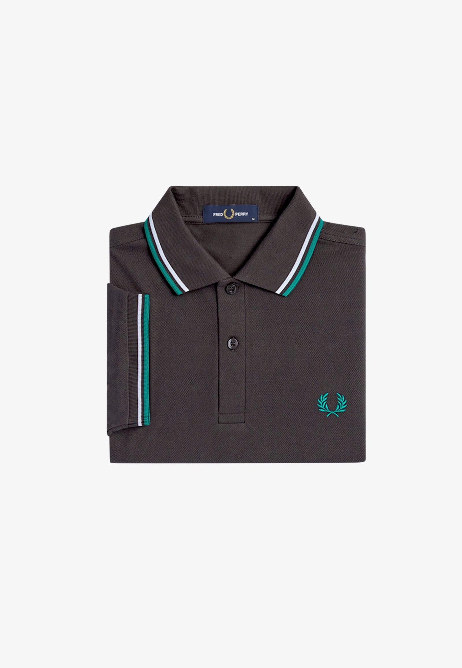 Fred Perry - Twin Tipped Anchor Grey/Light Ice/Sport Green - Polo | Men-Image