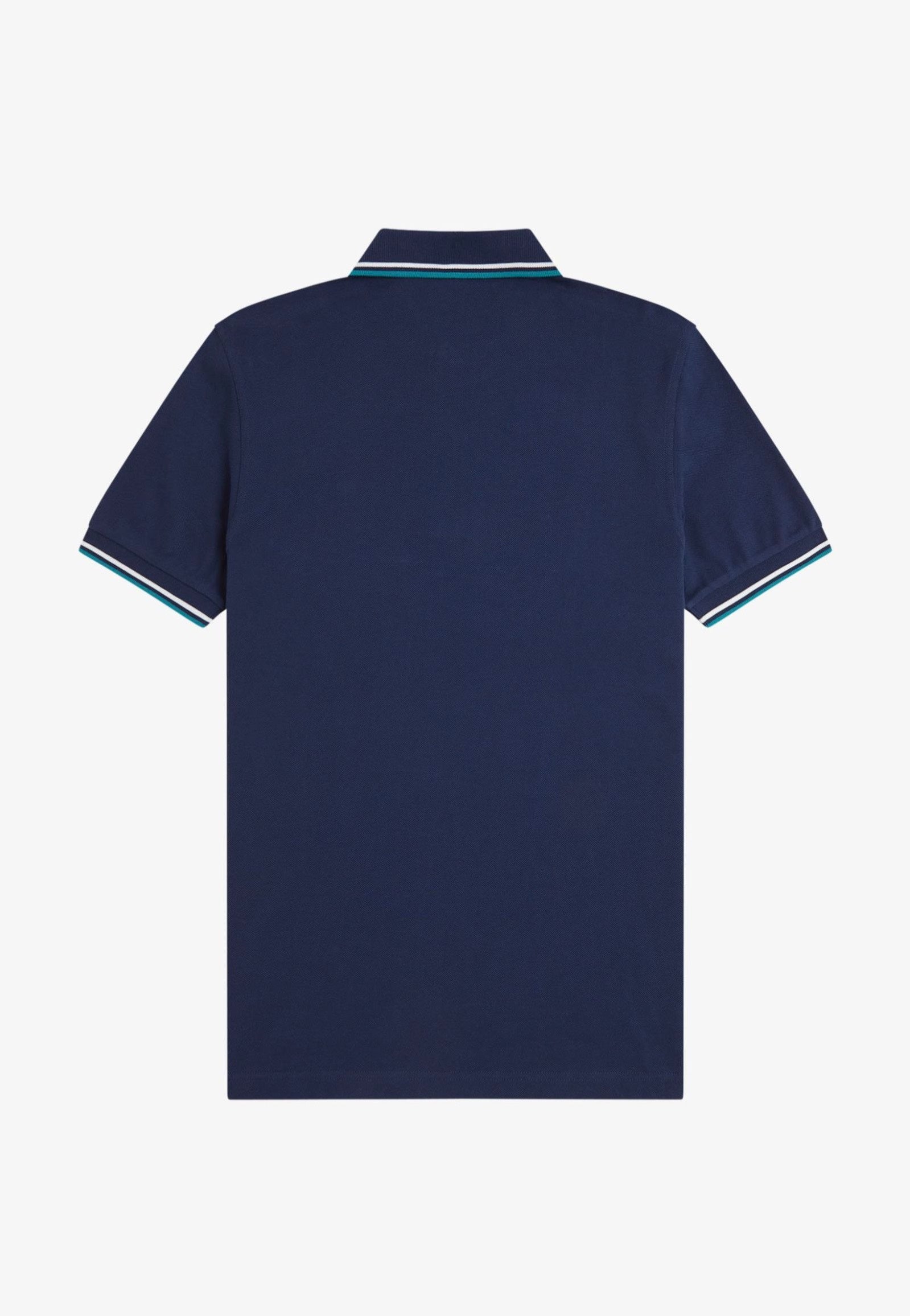 Fred Perry - Twin Tipped Tennis Blue/Snow White/Deep Mint - Polo | Men-Image