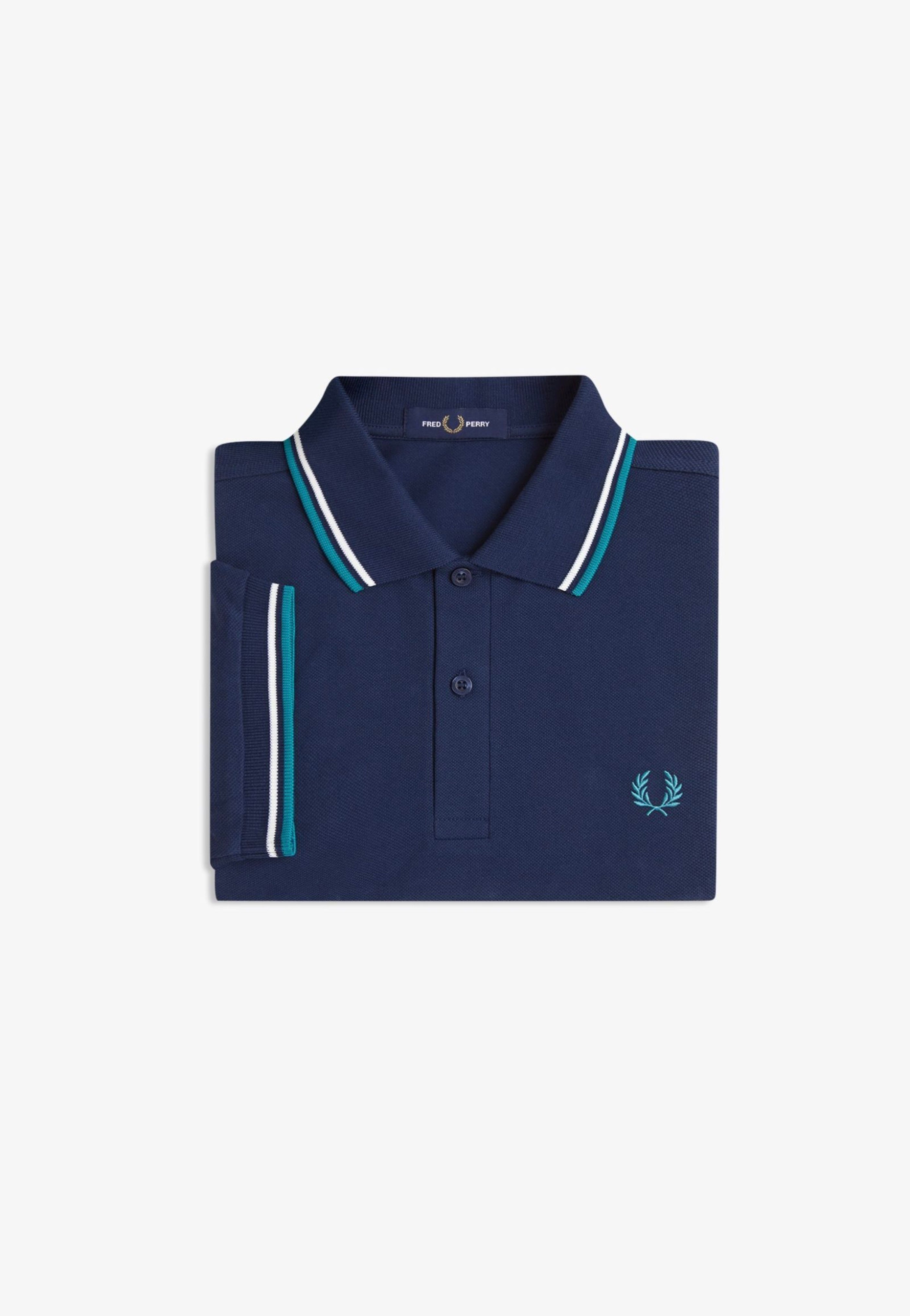 Fred Perry - Twin Tipped Tennis Blue/Snow White/Deep Mint - Polo | Men-Image
