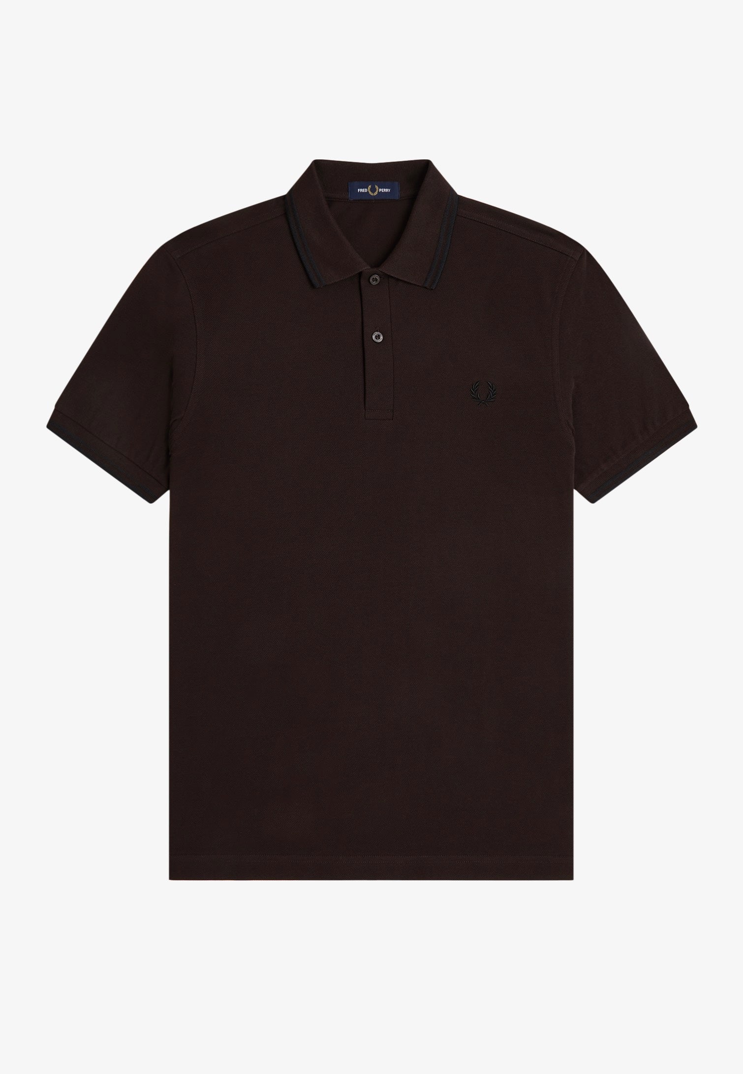 Fred Perry - Twin Tipped Rich Brown/Black/Black - Polo | Men-Image