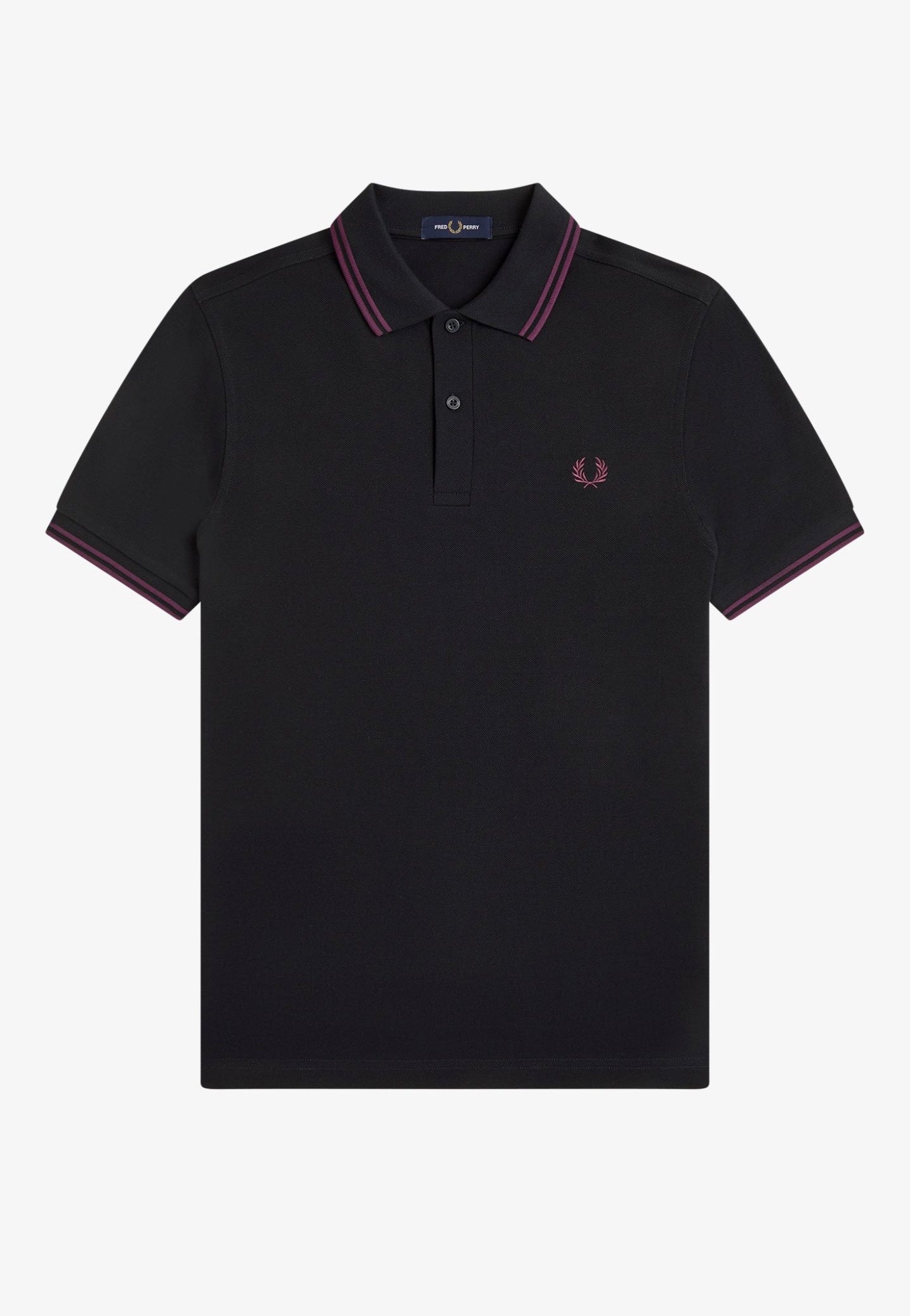 Fred Perry - Twin Tipped Black/Plum/Plum - Polo | Men-Image