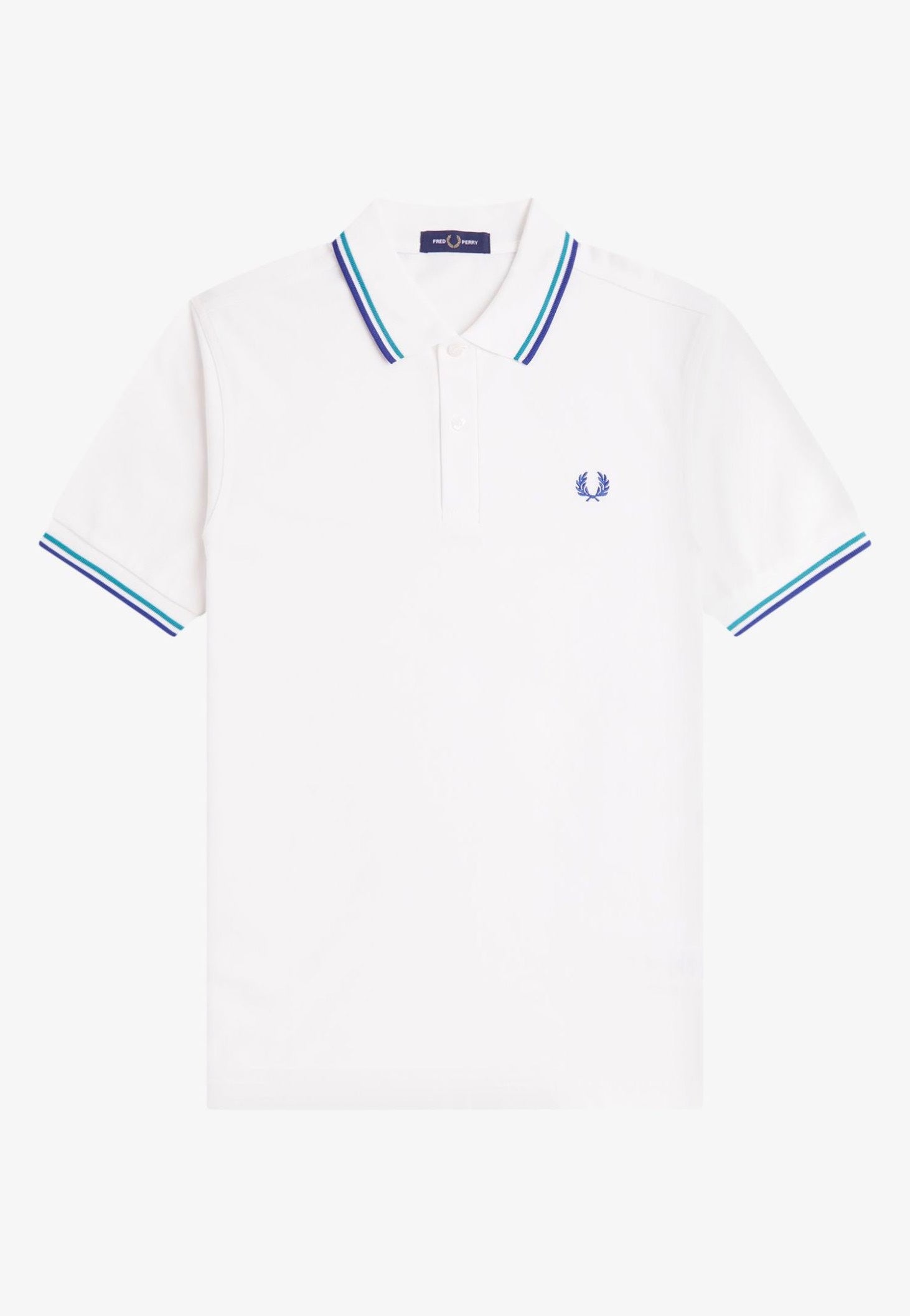 Fred Perry - Twin Tipped Snow White/Deep Mint/Soho Eclipse - Polo | Men-Image