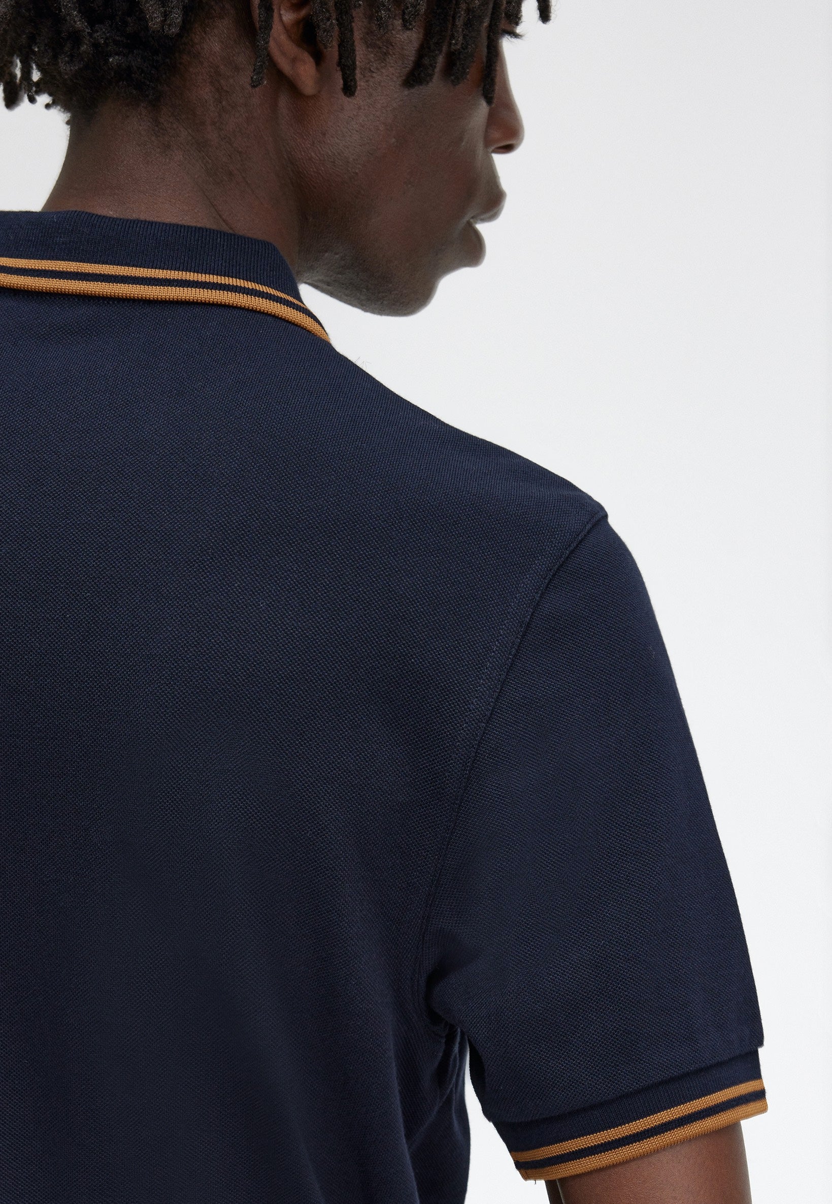 Fred Perry - Twin Tipped Navy/Darkcaramel - Polo | Men-Image