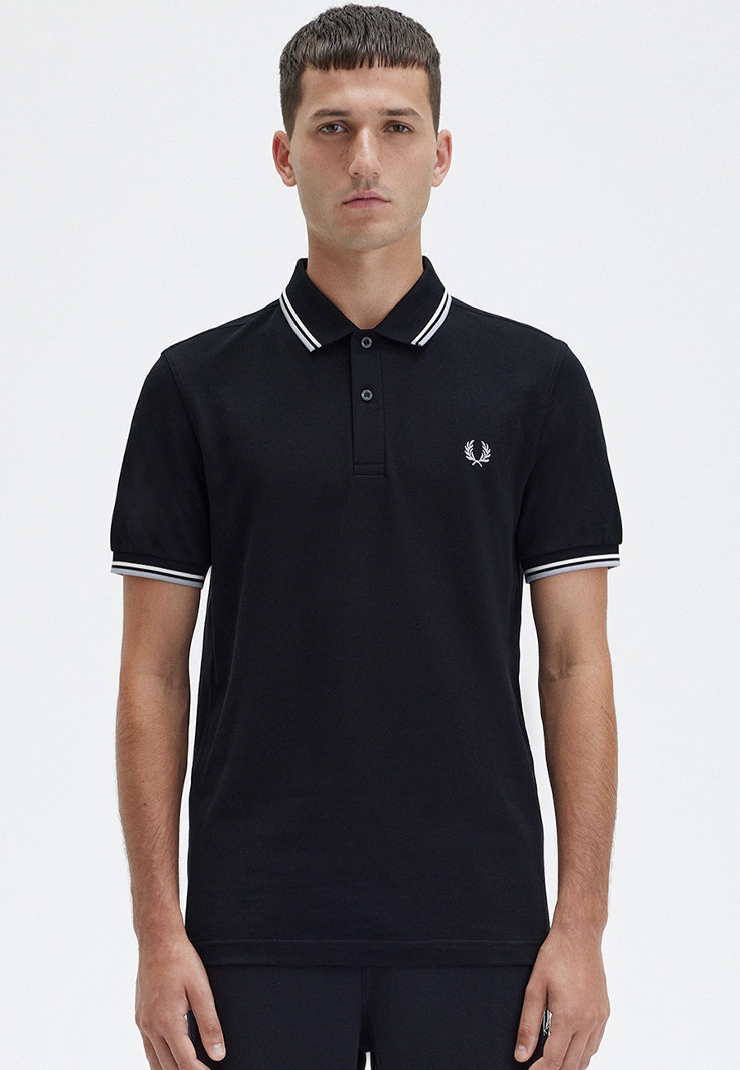 Fred Perry - Twin Tipped Black/Ecru/Limestone - Polo | Men-Image