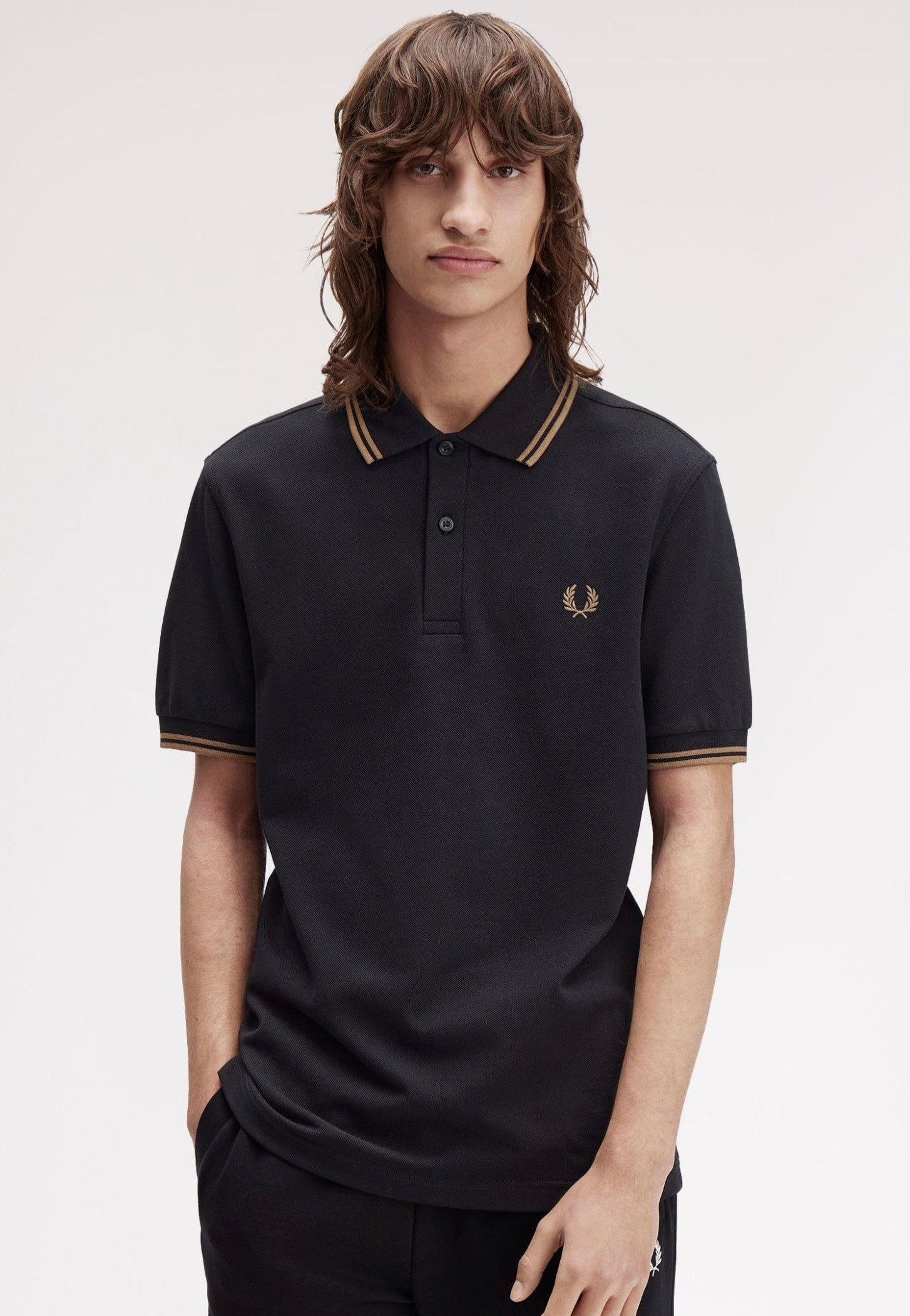Fred Perry - Twin Tipped Black/Shadedstone - Polo | Men-Image