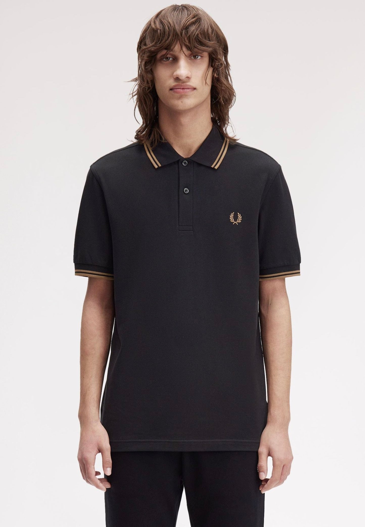 Fred Perry - Twin Tipped Black/Shadedstone - Polo | Men-Image