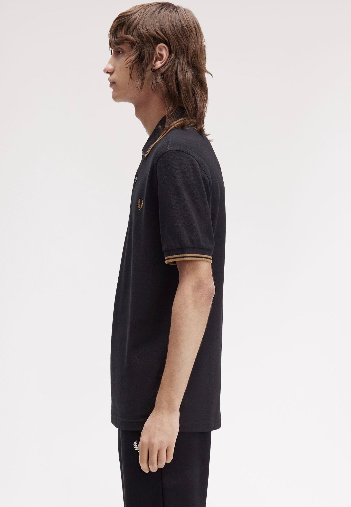 Fred Perry - Twin Tipped Black/Shadedstone - Polo | Men-Image