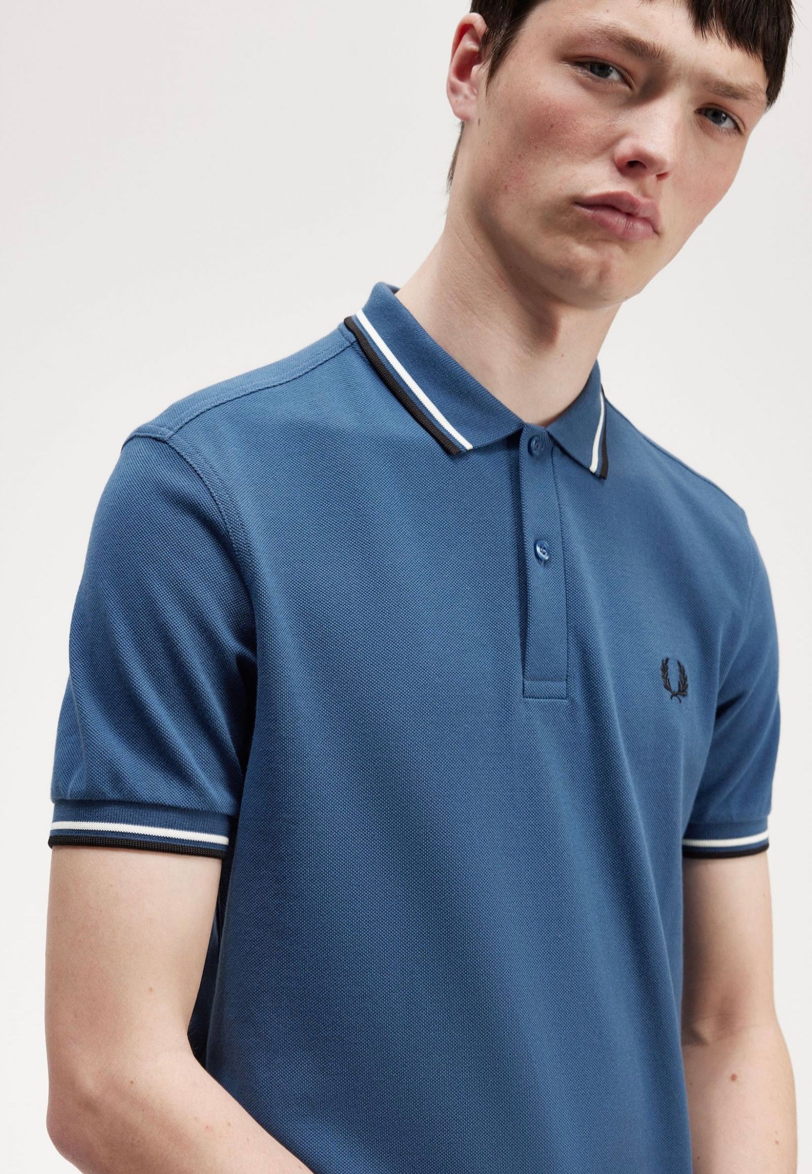 Fred Perry - Twin Tipped Midnight Blue/Snow White/Black - Polo | Men-Image