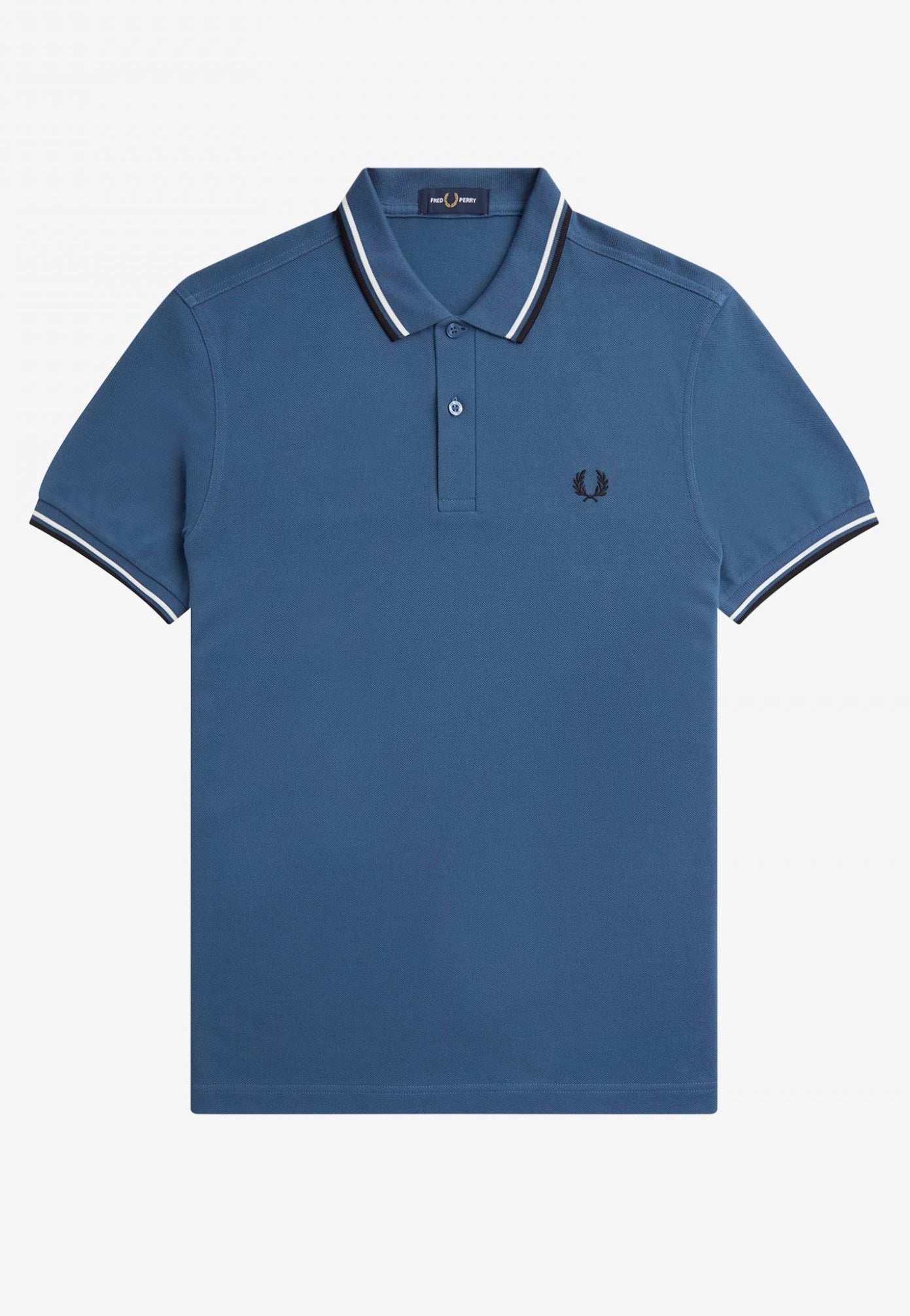 Fred Perry - Twin Tipped Midnight Blue/Snow White/Black - Polo | Men-Image