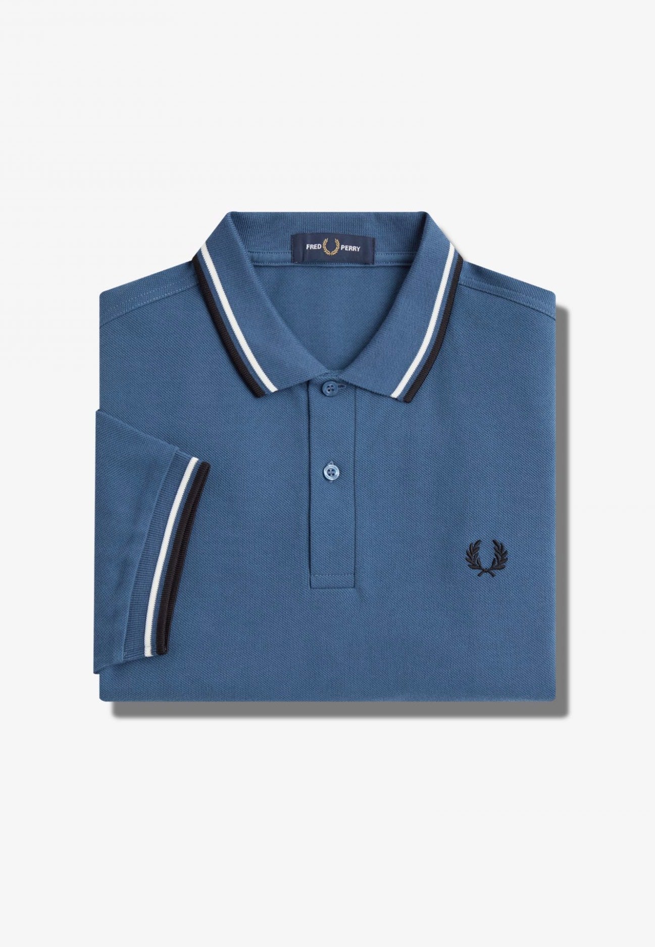 Fred Perry - Twin Tipped Midnight Blue/Snow White/Black - Polo | Men-Image