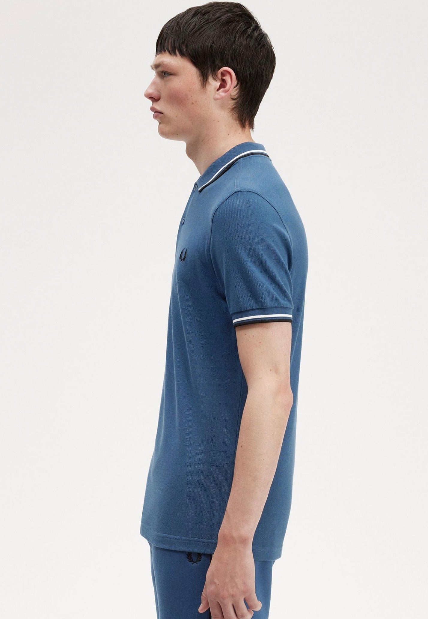Fred Perry - Twin Tipped Midnight Blue/Snow White/Black - Polo | Men-Image